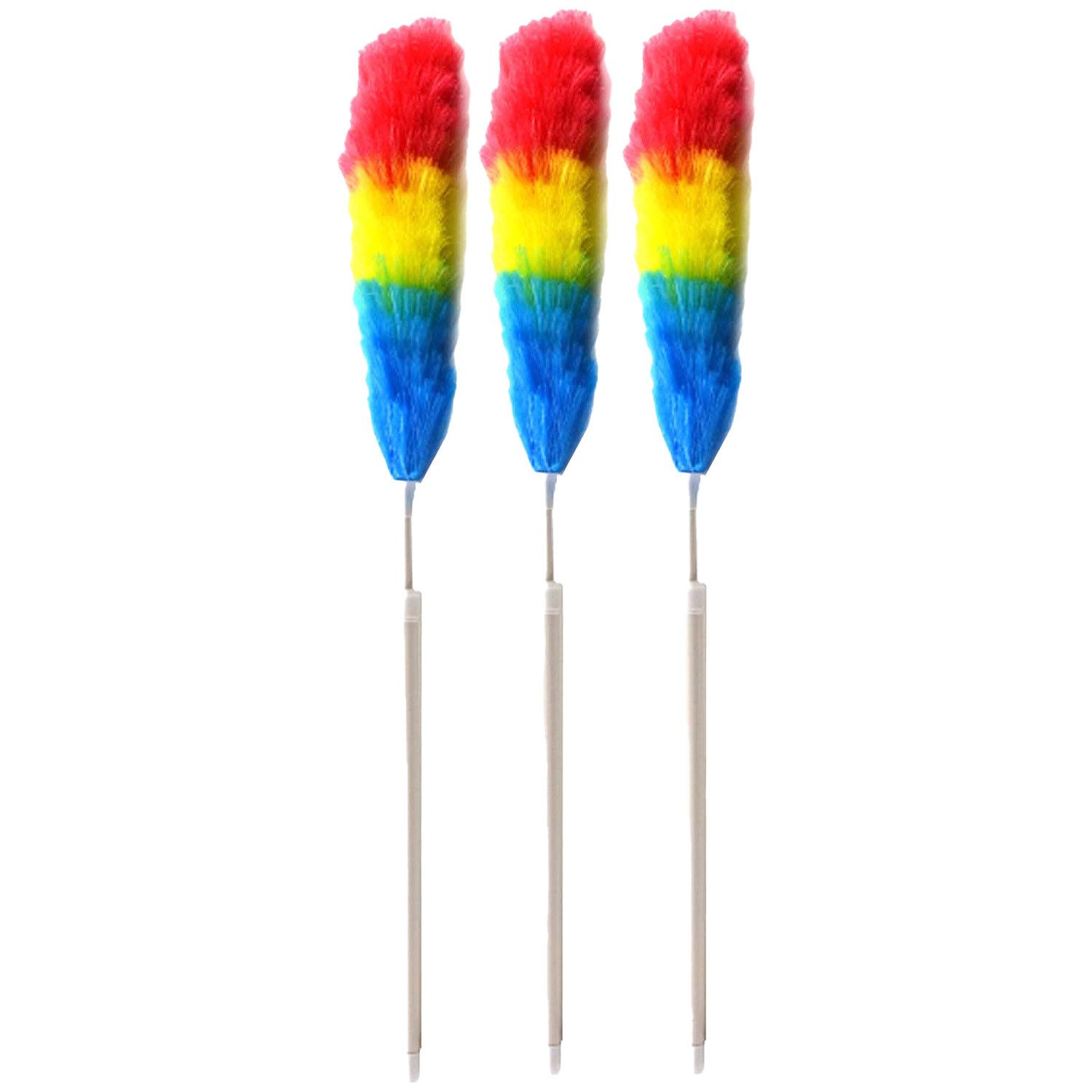 varivendo Staubwedel 3er Set Teleskop Staubwedel ausziehbar bis 95cm Hangtag (Stück, 3-St., Staubwedel), Staubwedel Teleskopstiel Teleskowedel ausziehbar Wedel