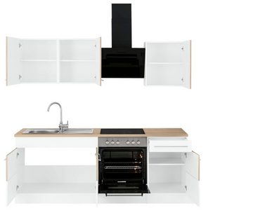 HELD MÖBEL Küchenzeile Trient, mit E-Geräten, Breite 210 cm