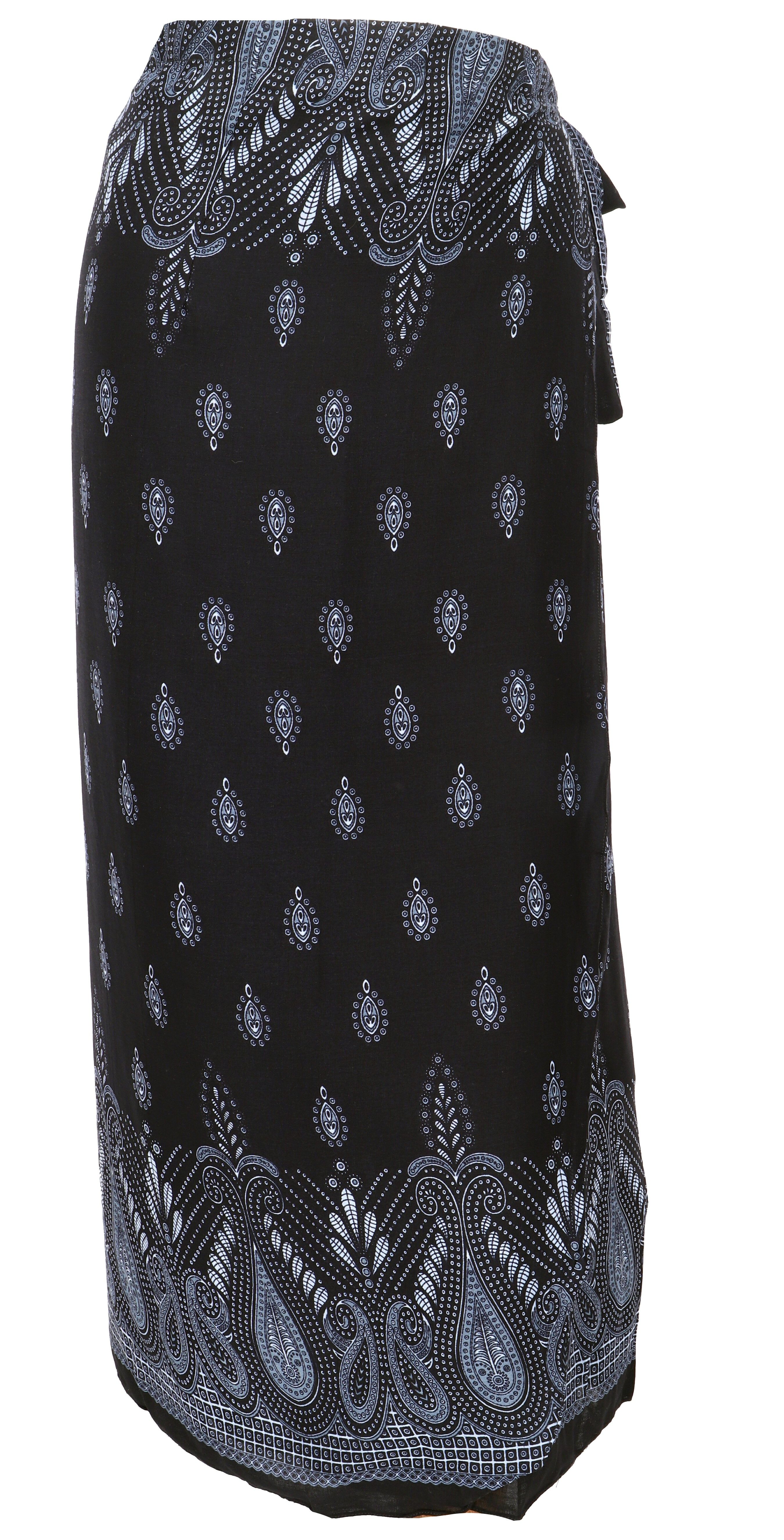 Guru-Shop Minirock Langer Wickelrock, Boho Strandrock, günstig online kaufen