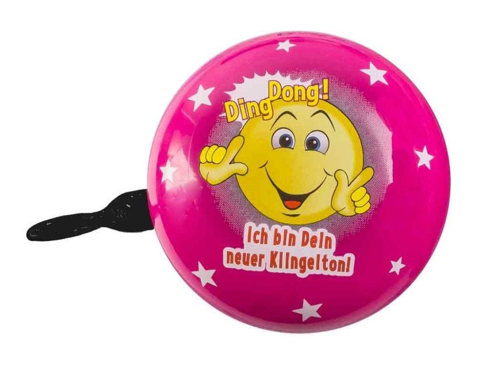 bb Klostermann Fahrradklingel bbeBells Klingel DingDong! Ø 60 mm, pink, mit Smiley