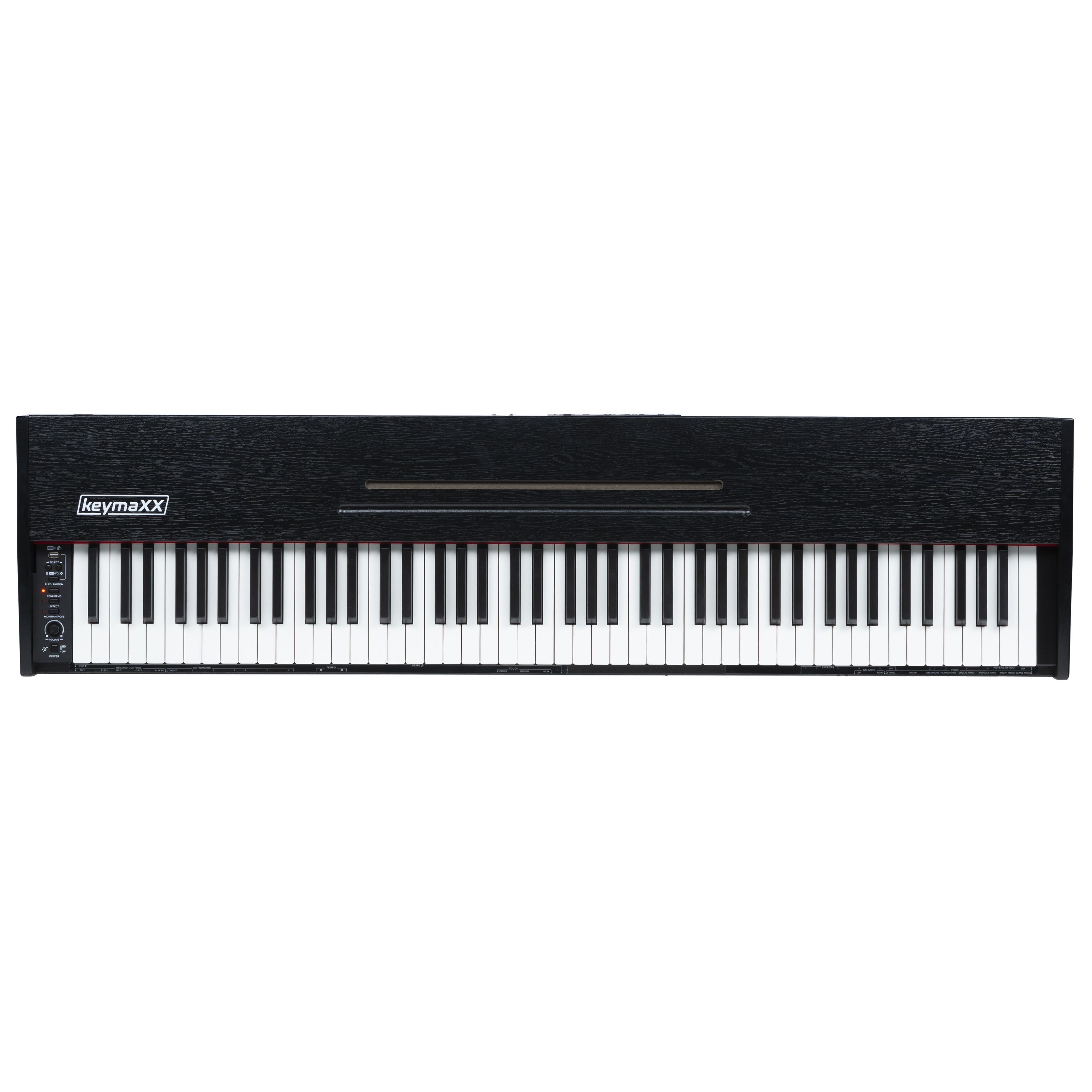 keymaXX Stagepiano (Digital Piano 88 Tasten, Hammermechanik, anschlagdynamisch, gewichtet, Anfänger E-Piano schwarz mit Pedalen, Notenhalter und 128 Stimmen, SP-1, Stage Pianos, Stage Pianos Hammermechanik), Digital Piano, Hammermechanik, anschlagdynamisch