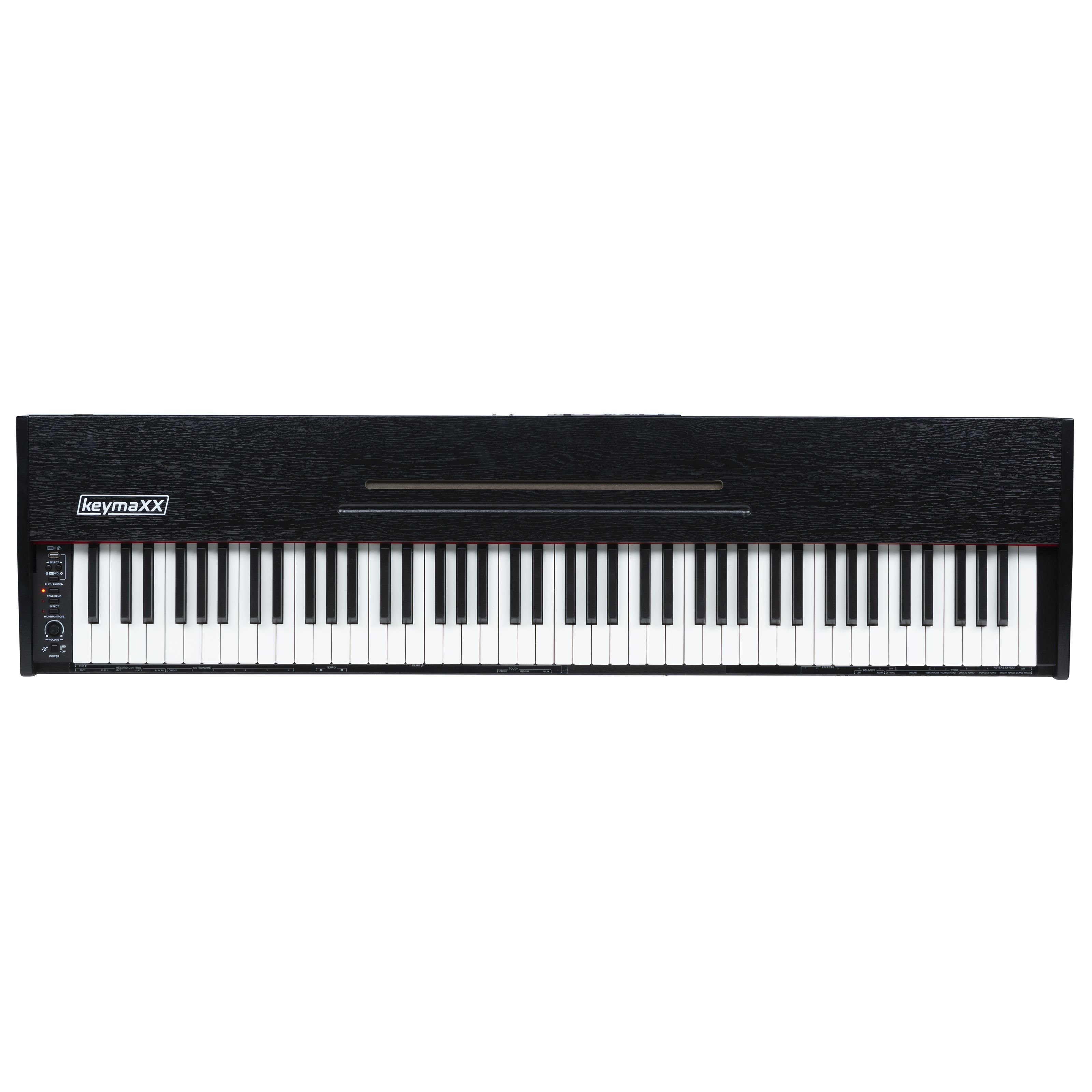 keymaXX Stagepiano (Digital Piano 88 Tasten Hammermechanik anschlagdynamisch gewichtet Anfänger E-Piano schwarz mit Pedalen Notenhalter und 128 Stimmen SP-1, Stage Pianos, Stage Pianos Hammermechanik), Digital Piano, Hammermechanik, anschlagdynamisch