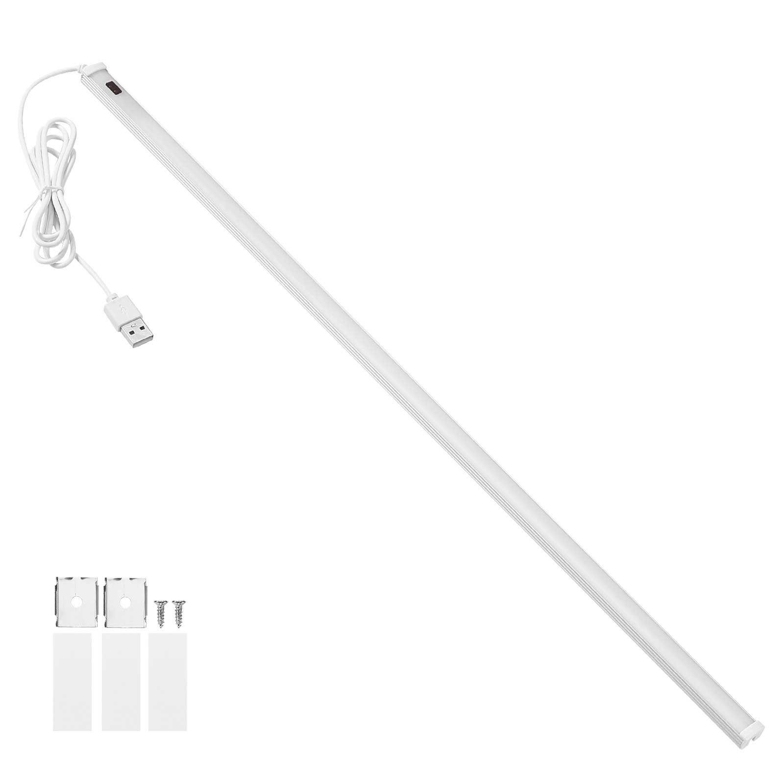 Sunicol LED Unterbauleuchte Sensor-Schalter, Farbe veränderbar, für Schrank Bad-Beleuchtung, Warmes Weiß, USB