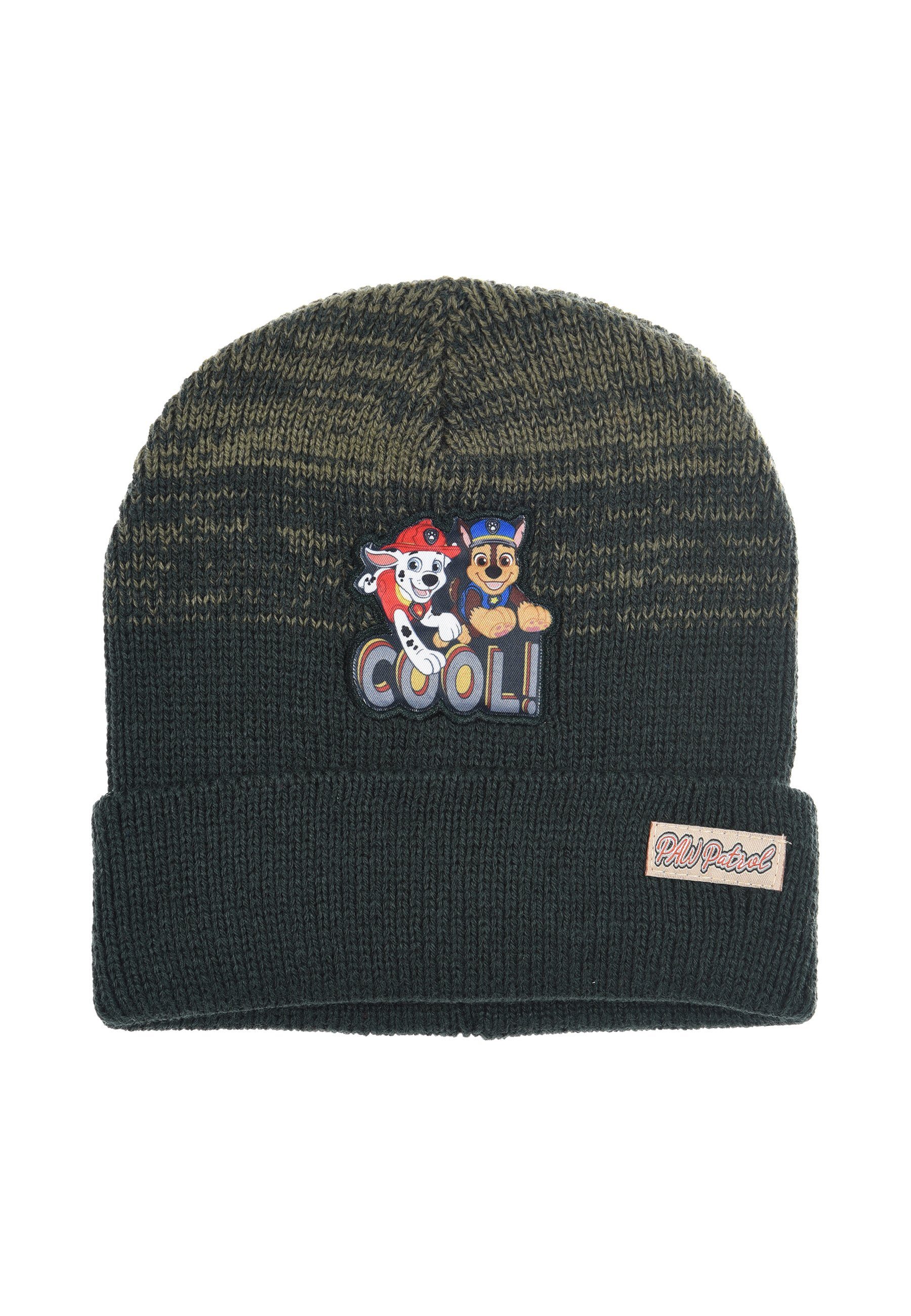 (SET) Strickmütze Marshall Kinder Beanie PATROL Winter-Mütze Chase Grün PAW