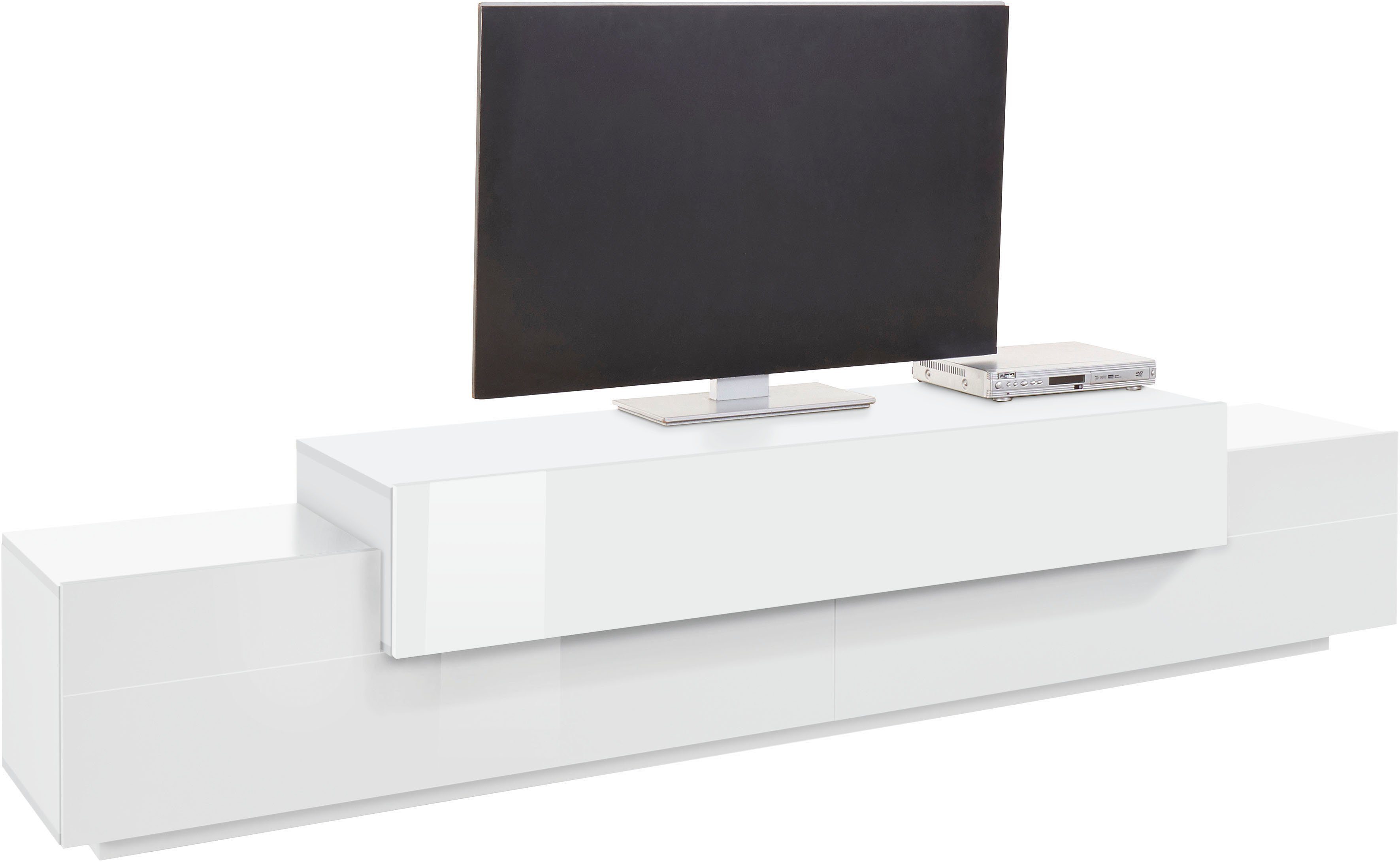 Home affaire Lowboard Coro,Lowboard,TV-Kommode,TV-Möbel,TV-Bank, mit 3 Klappen, (B/T/H) 240x45x51,6 cm