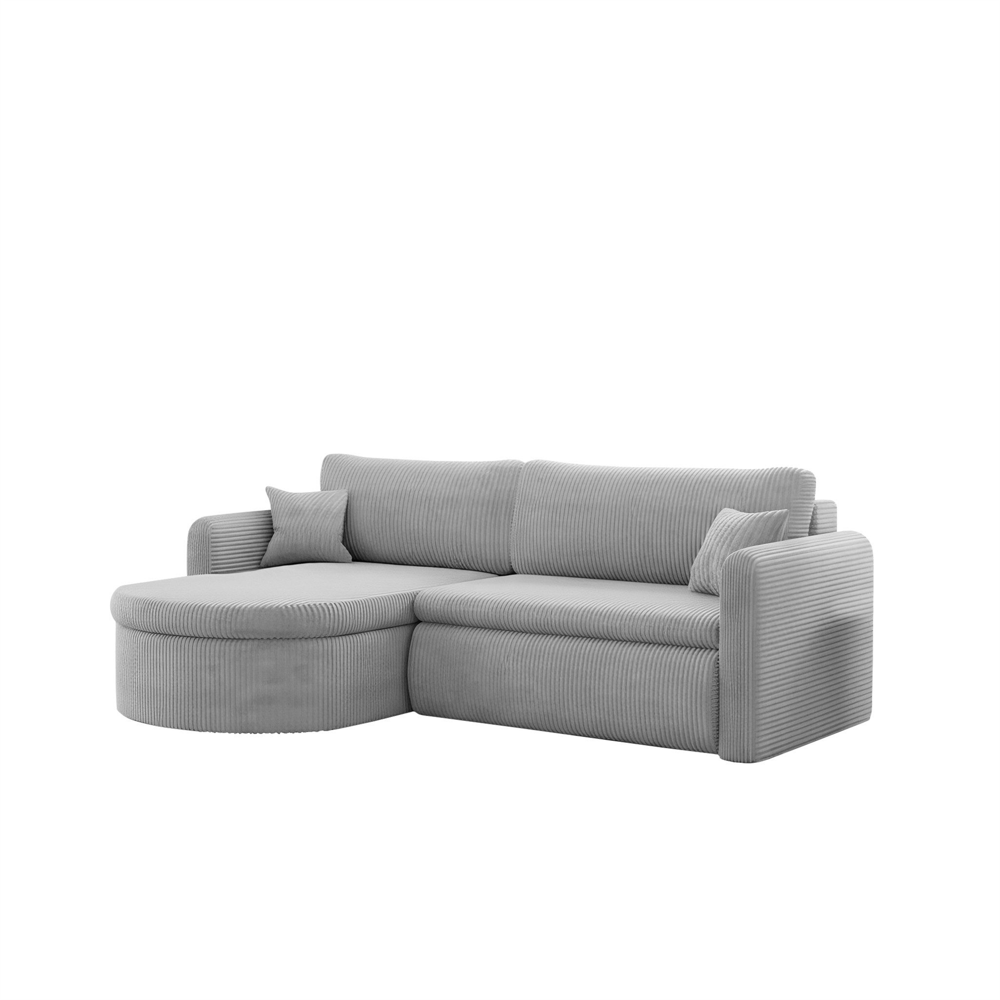Fun Möbel Ecksofa Ecksofa Schlafsofa FELIZ, Rundumbezug, Inkl. Bettkasten und 2 Zierkissen