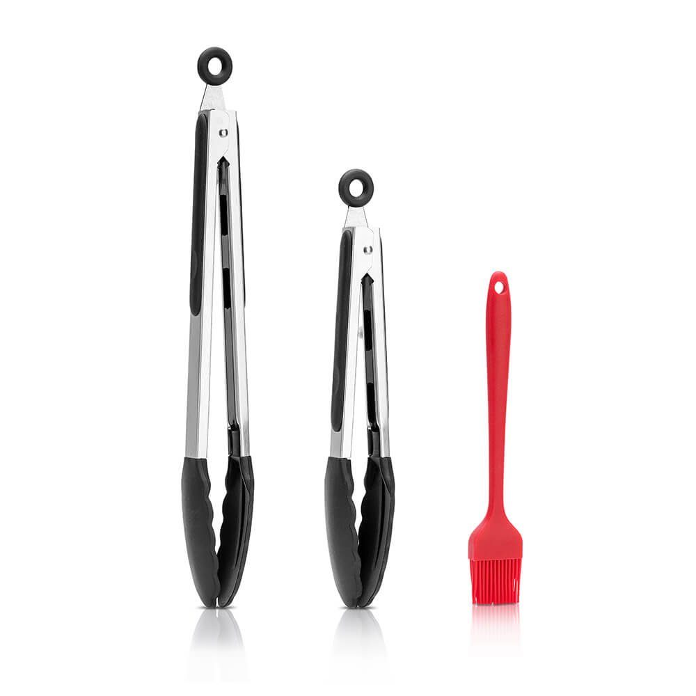 Küchenkompane Grillwender Grillzangen Set aus rostfreiem Edelstahl - BBQ Zubehör