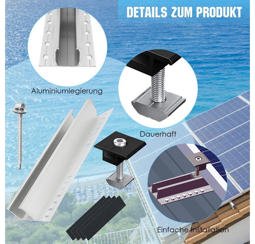 Thumbnail - Rhein Beleuchtung Solarmodul Montageschienen für Solarpanel-Installationskit, Z-Halterung, (1-St., Geeignet für Wohnwage...