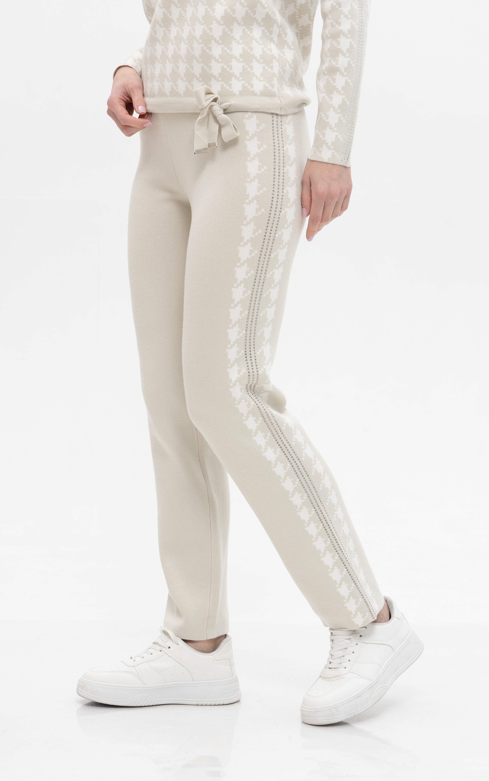 Passioni Strickhose mit Hahnentritt-Muster günstig online kaufen