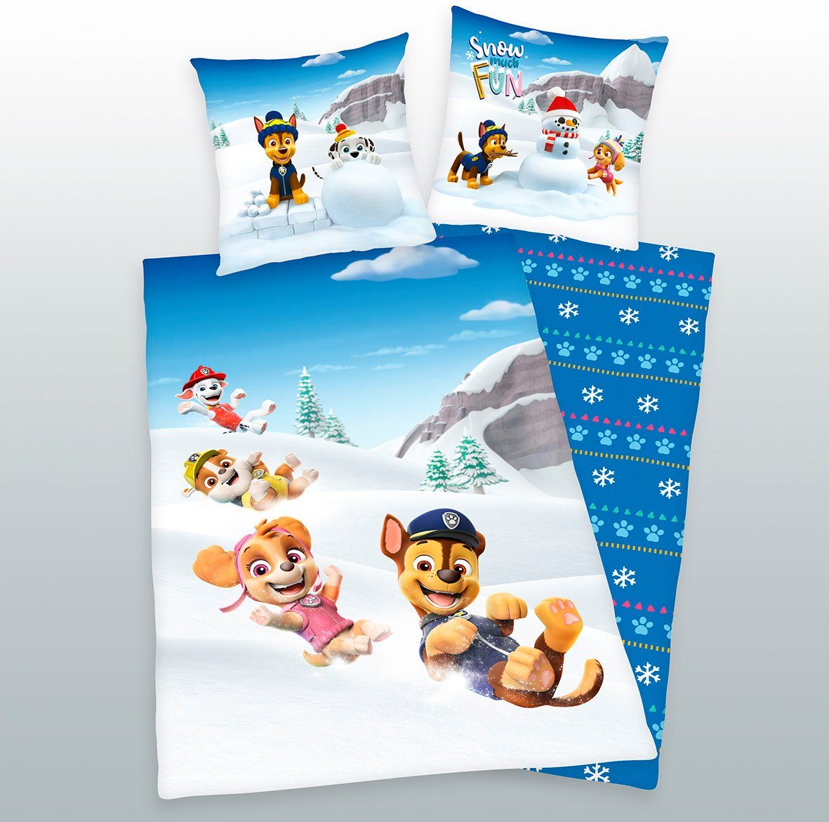 Wendebettwäsche Paw Patrol, PAW PATROL, Flanell, mit tollem Paw Patrol Motiv