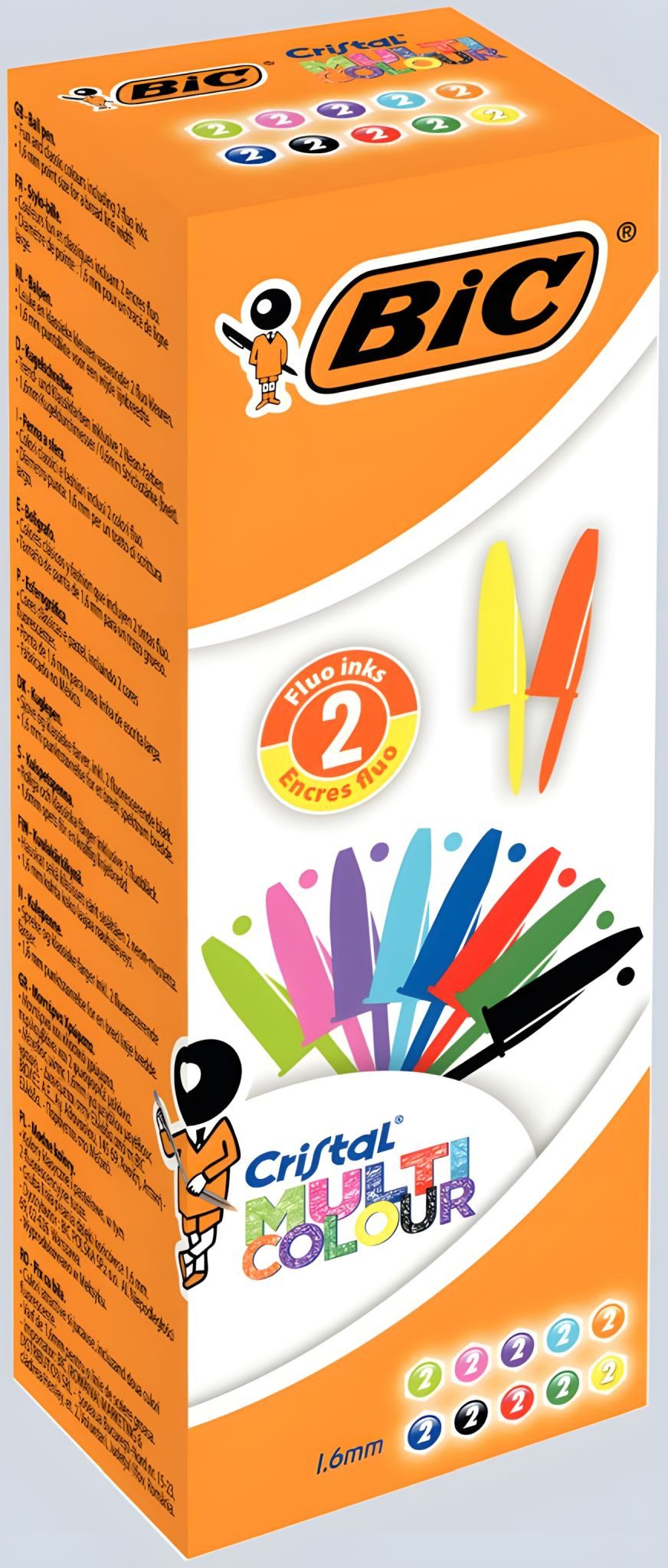 BIC Kugelschreiber Bic Kugelschreiber Cristal Multicolour 0,6mm farbg sort