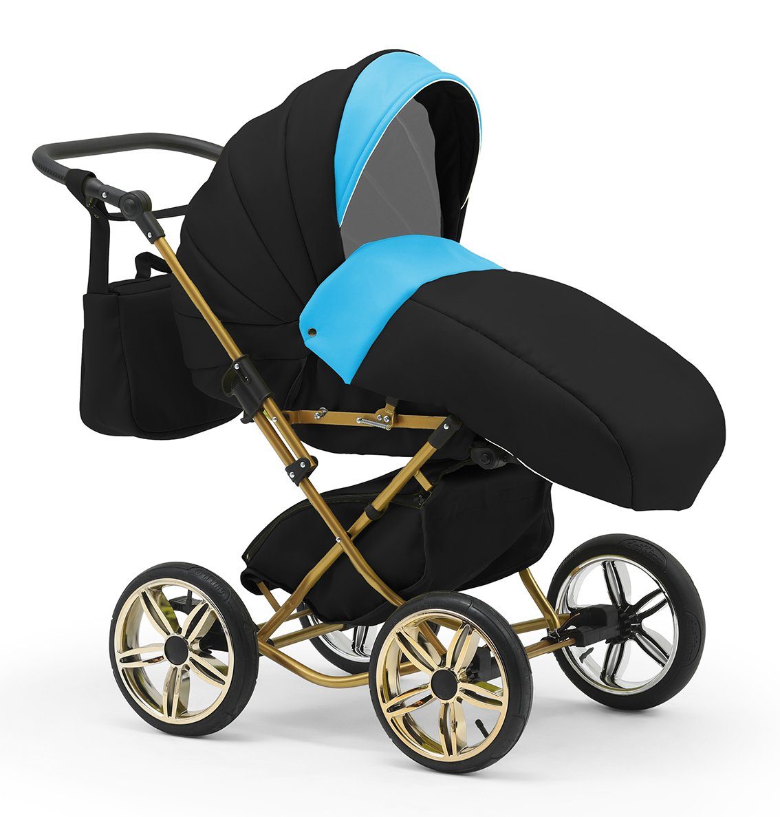3 Autositz 13 Sorento Designs - in babies-on-wheels 10 inkl. Kombi-Kinderwagen Teile in 1 Türkis-Schwarz -