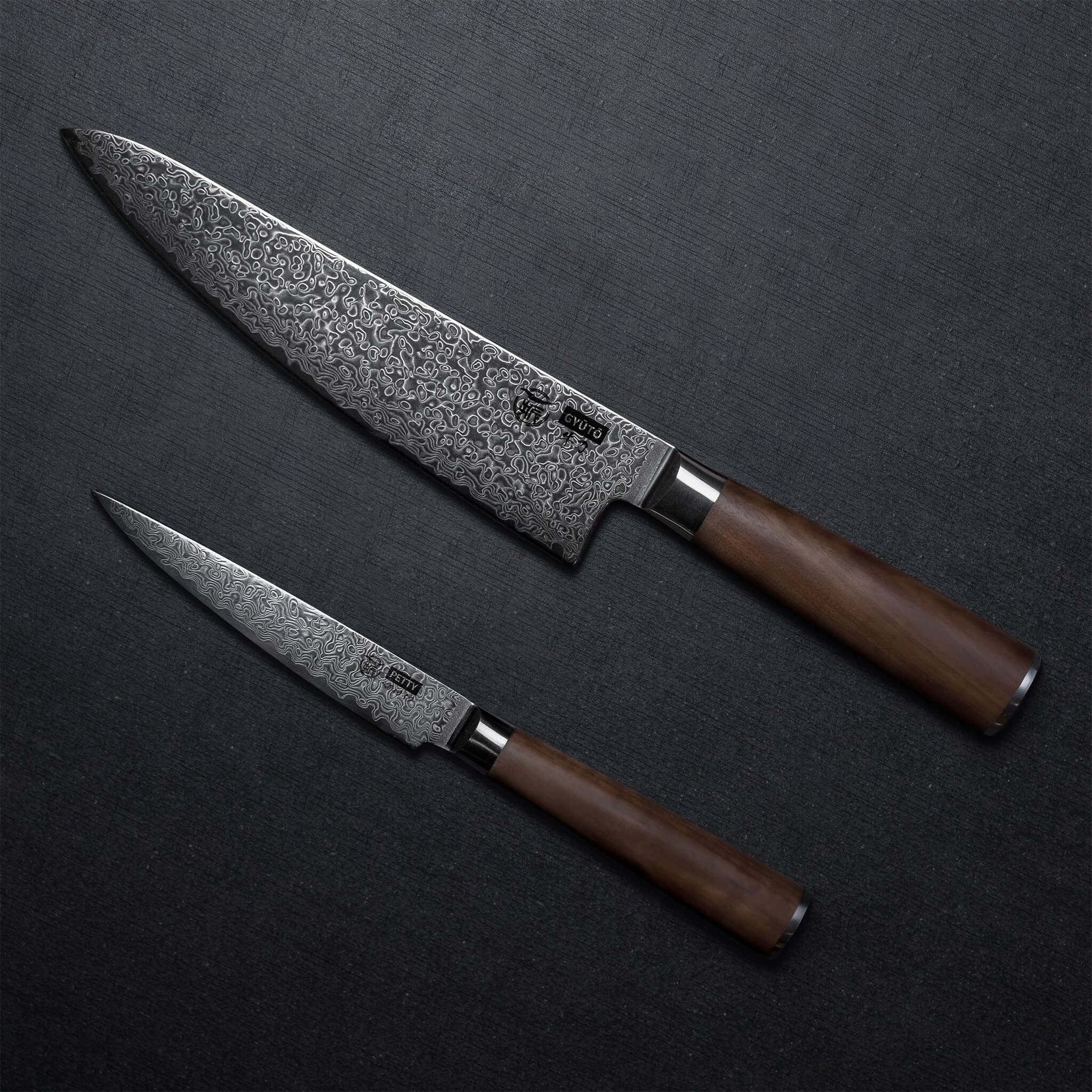 HITOFURI® Damastmesser HITOFURI® KYOTO SET Damaskusmesser Universalmesser Premium Messer, inkl. einer edlen Holzbox, Messerscheide, Pflegetuch sowie Pflegeöl – Bild 5 von 5