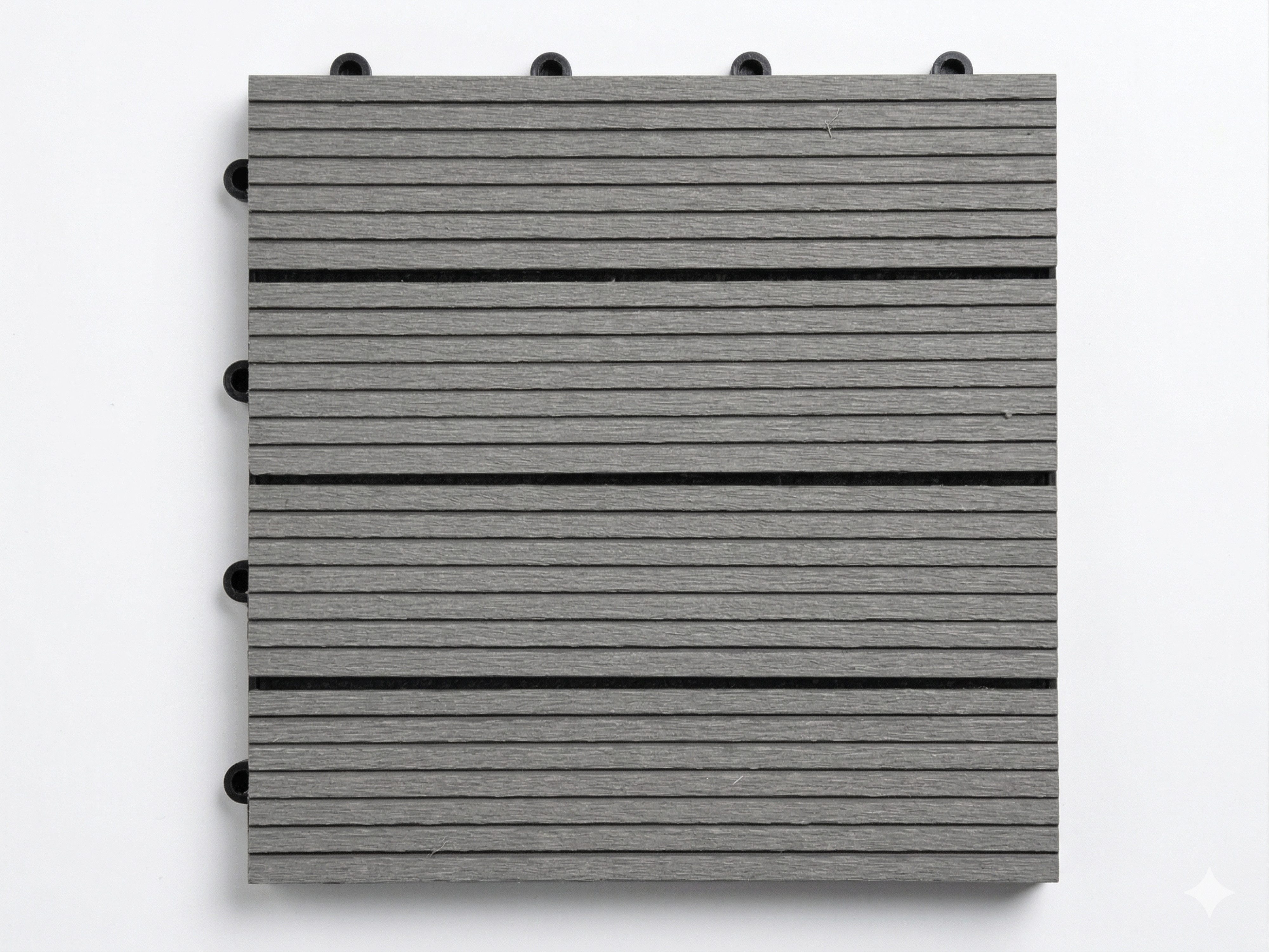 Outgarden Terrassenplatte WPC-Terrassenfliese Basic hellgrau, WPC 30x30, Grau