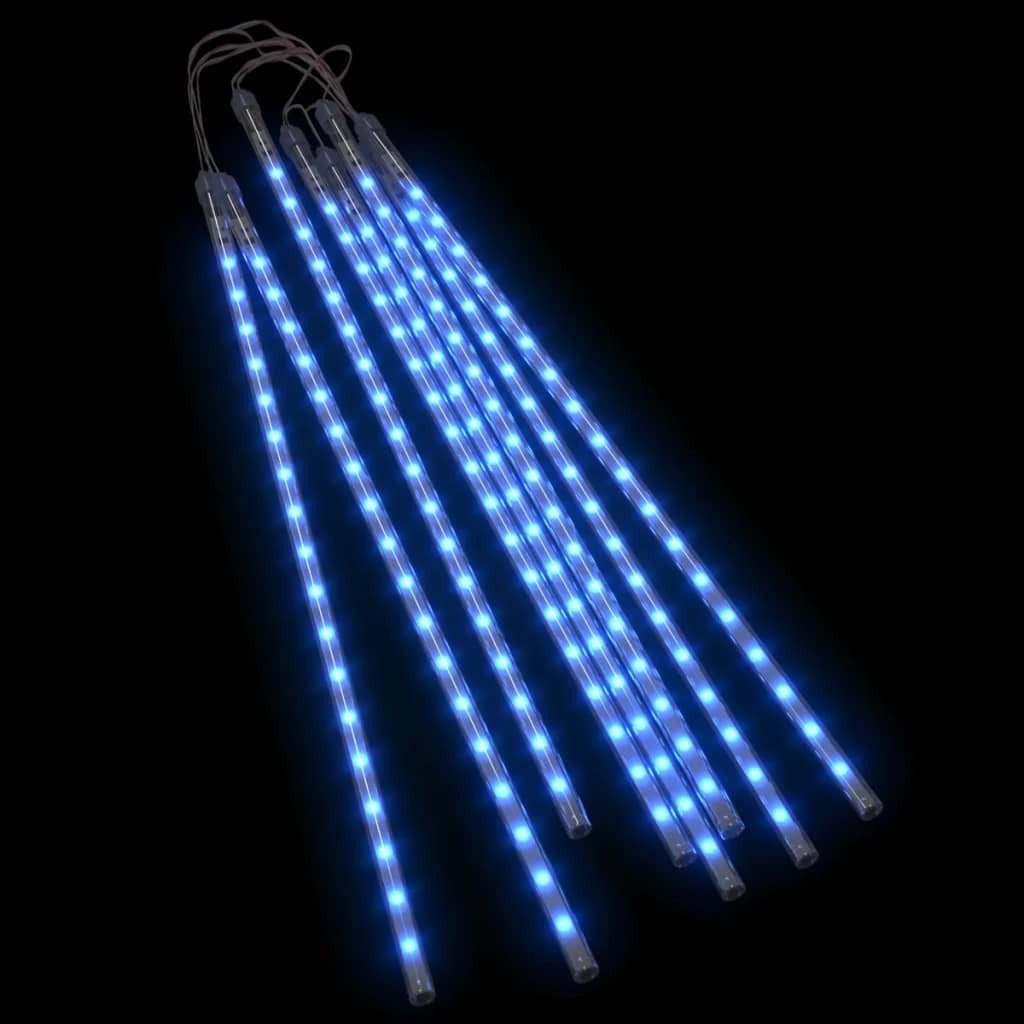 vidaXL Lichterschlauch 8 Stk. Meteorlichter 50 cm 288 LEDs Innen- Außenbereich Blau