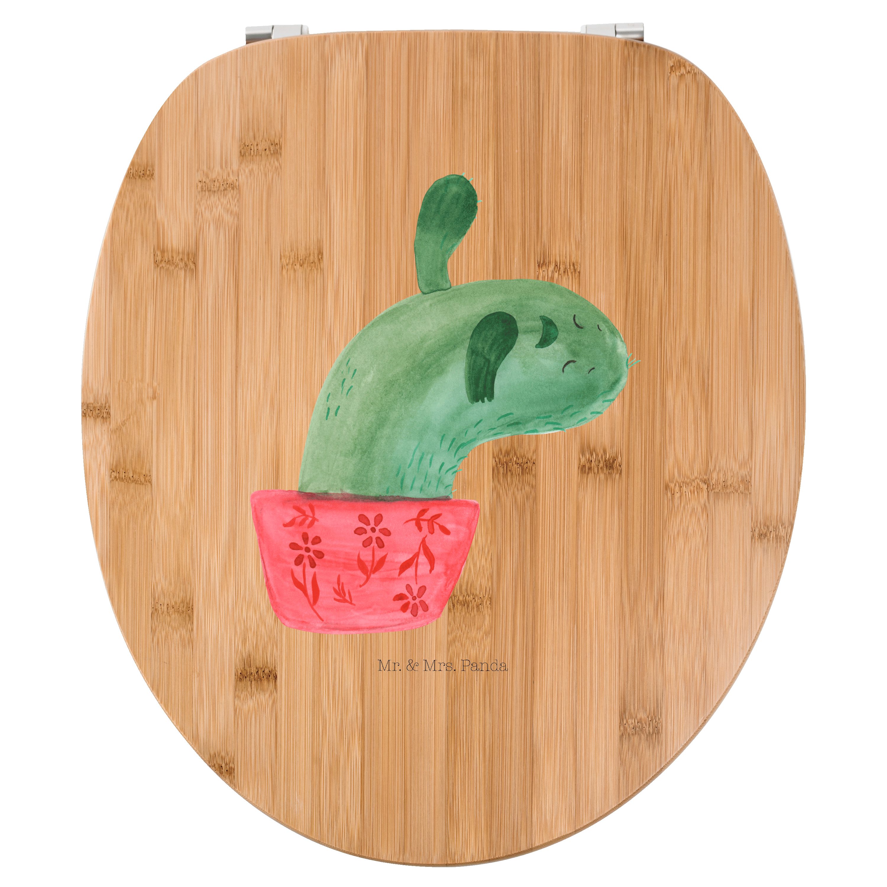 WC-Sitz Kaktus Mama - Transparent - Geschenk, Toilettendeckel, Kaktusliebe, K