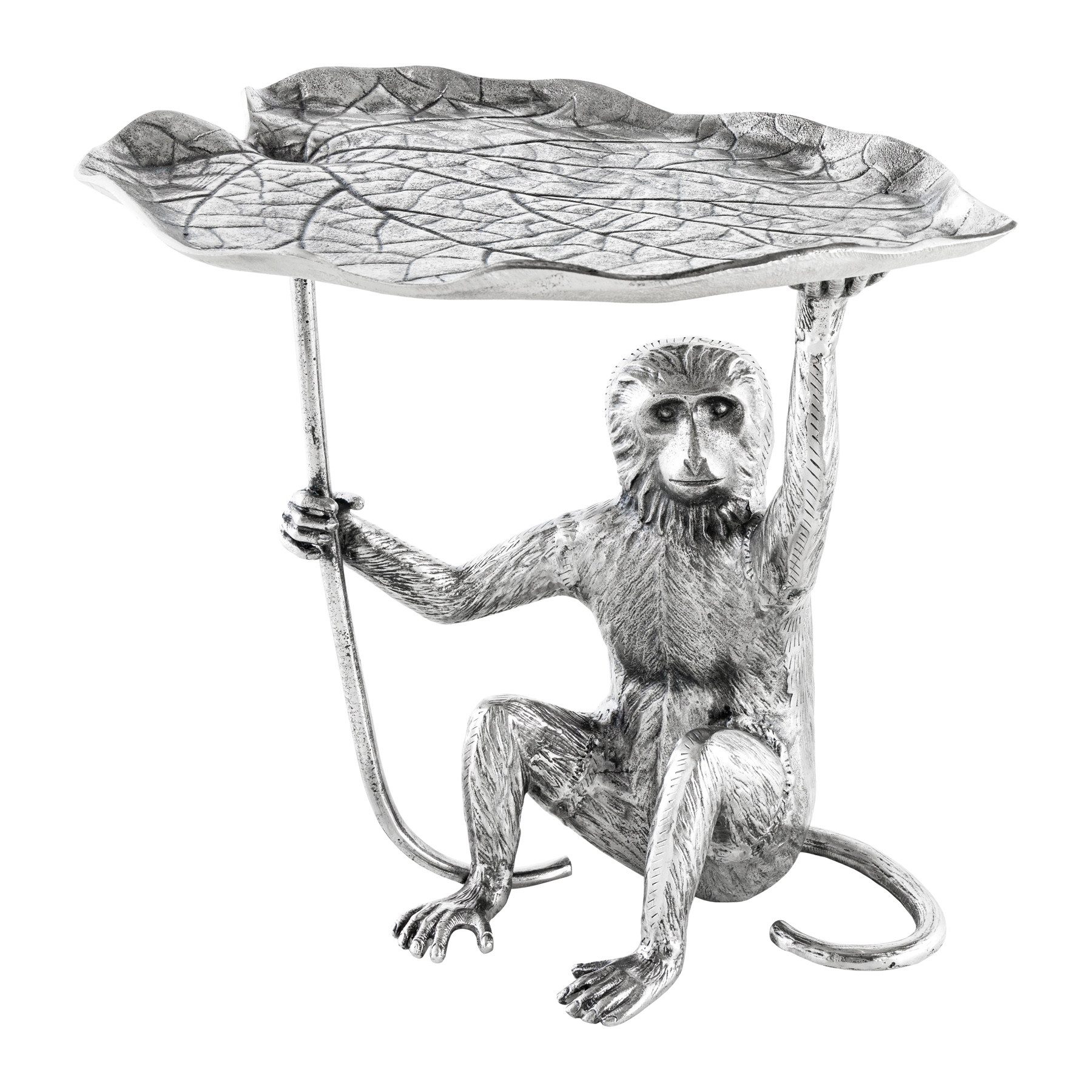 riess-ambiente Beistelltisch WILDLIFE MONKEY 60cm silber günstig online kaufen