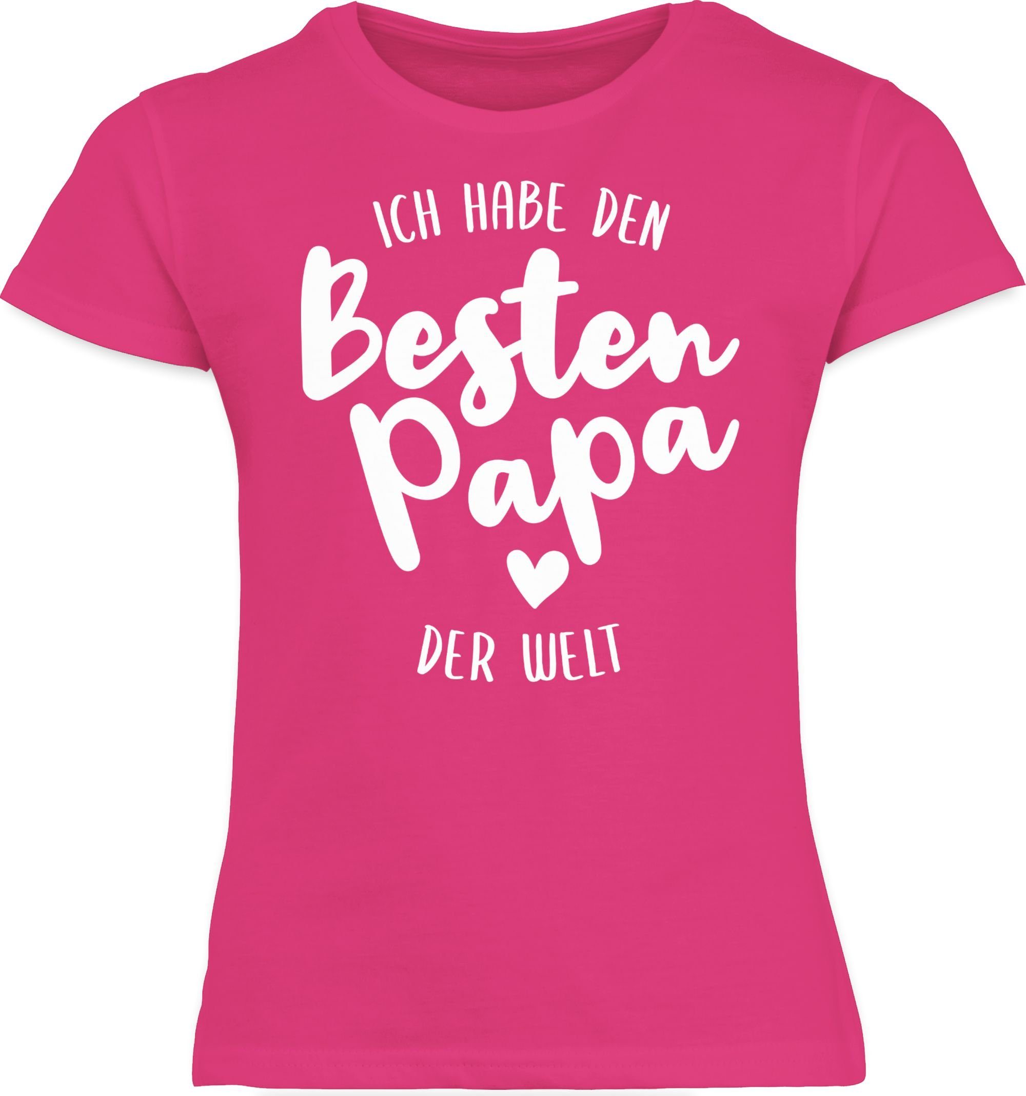 Shirtracer T-Shirt Ich für Welt habe der Papa besten 1 den Papa Geschenk Vatertag Fuchsia