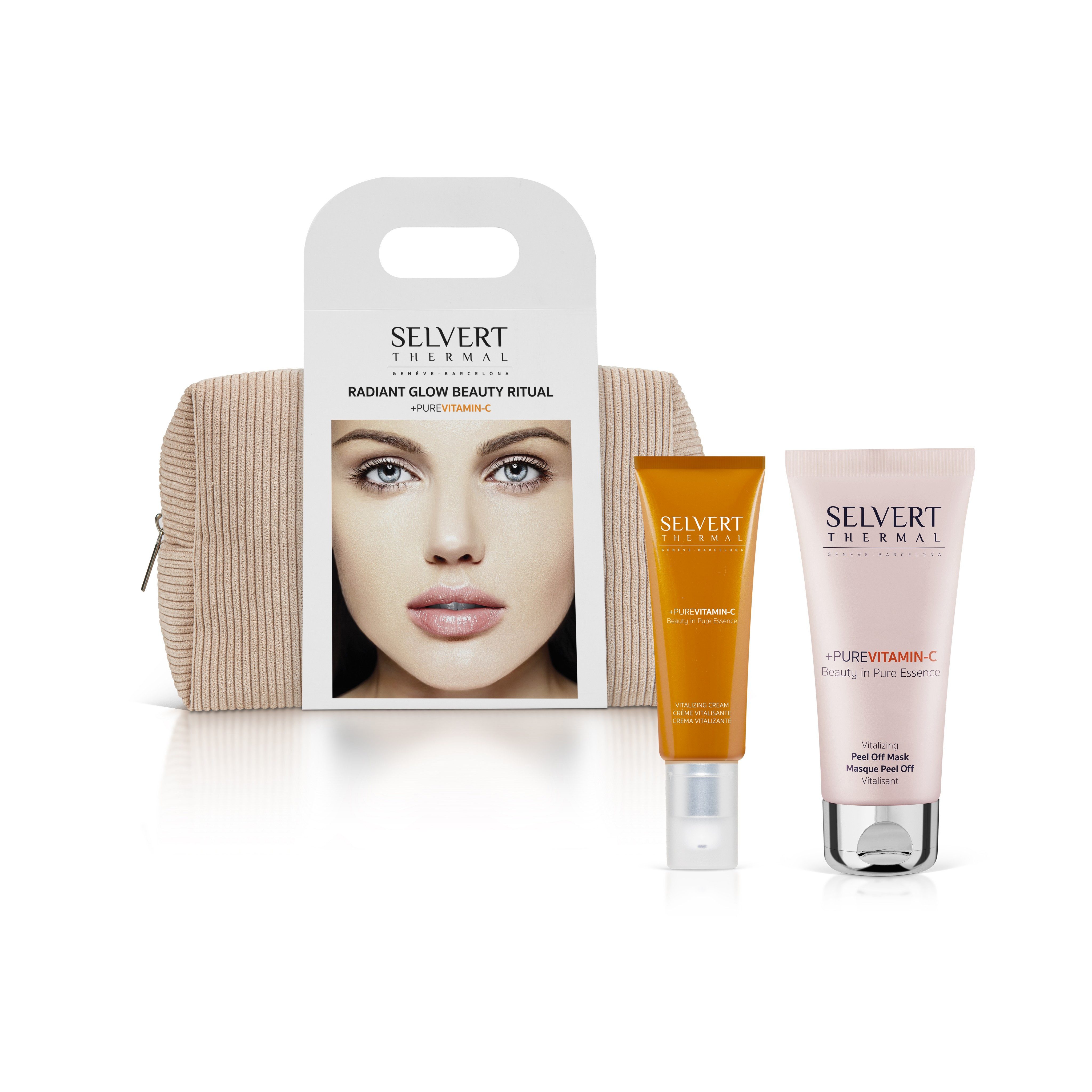 Selvert Thermal Gesichtspflege PURE VITAMIN C Tasche, Beauty Routine