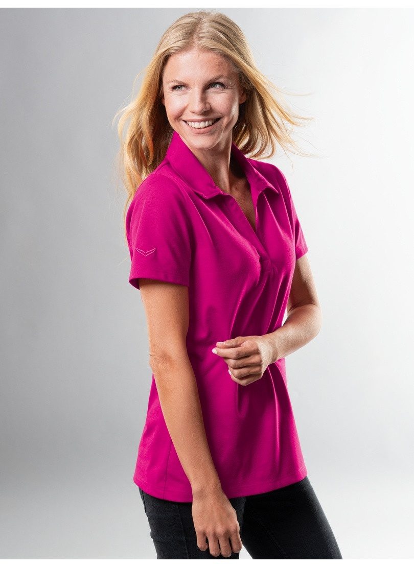 Trigema Poloshirt TRIGEMA Poloshirt ohne Knopfleiste (1-tlg)