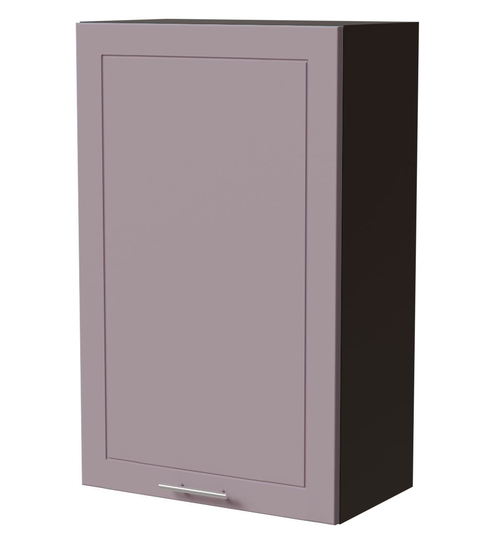 Feldmann-Wohnen Klapphängeschrank Bari (W4/60/1, 1-türig, 3 Einlegeböden, 1-St., moderne Kassettenoptik, lackierte Fronten, 60x32,5x96cm) lava / RAL 4009 pastellviolett matt