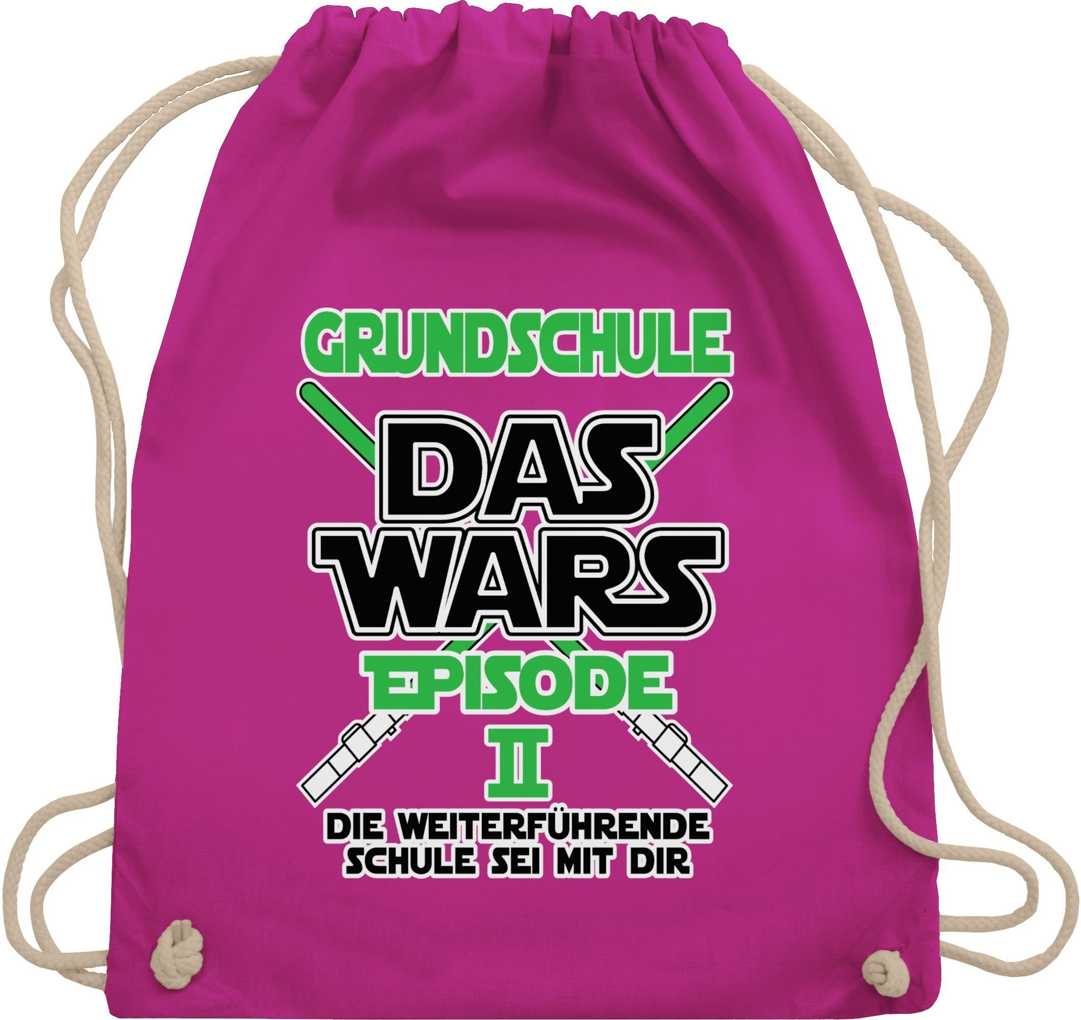 Shirtracer Turnbeutel Grundschule Das Wars - Episode 2 - Die Weiterführende Schule sei mit d, Schulanfang & Einschulung Geschenk Turnbeutel