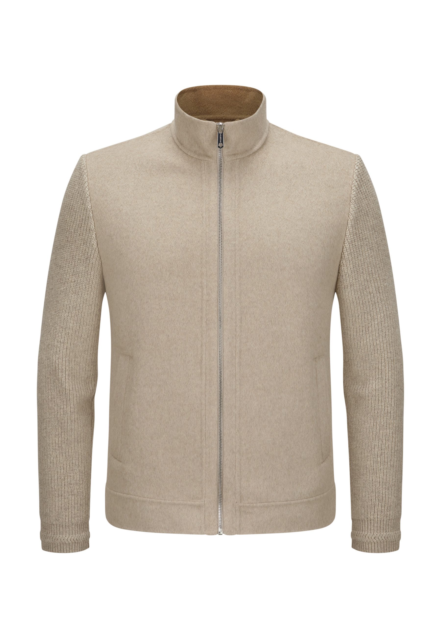 Milestone Wolljacke MSKennedy Herren Jacke Wolle klassisch mit Logo Badge