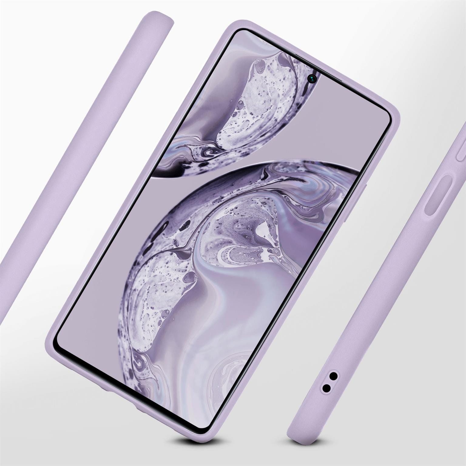 ONEFLOW Handyhülle für Xiaomi 11T Pro Hülle Silikon Soft Case Flieder 6,67 Zoll, Silikonhülle Cover Dünn Handytasche TPU Schutzhülle mit Kameraschutz