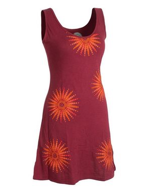 Vishes Sommerkleid Ärmelloses Kleid Mandalas Bedruckt und Bestickt Hippie, Boho, Elfen Tunika