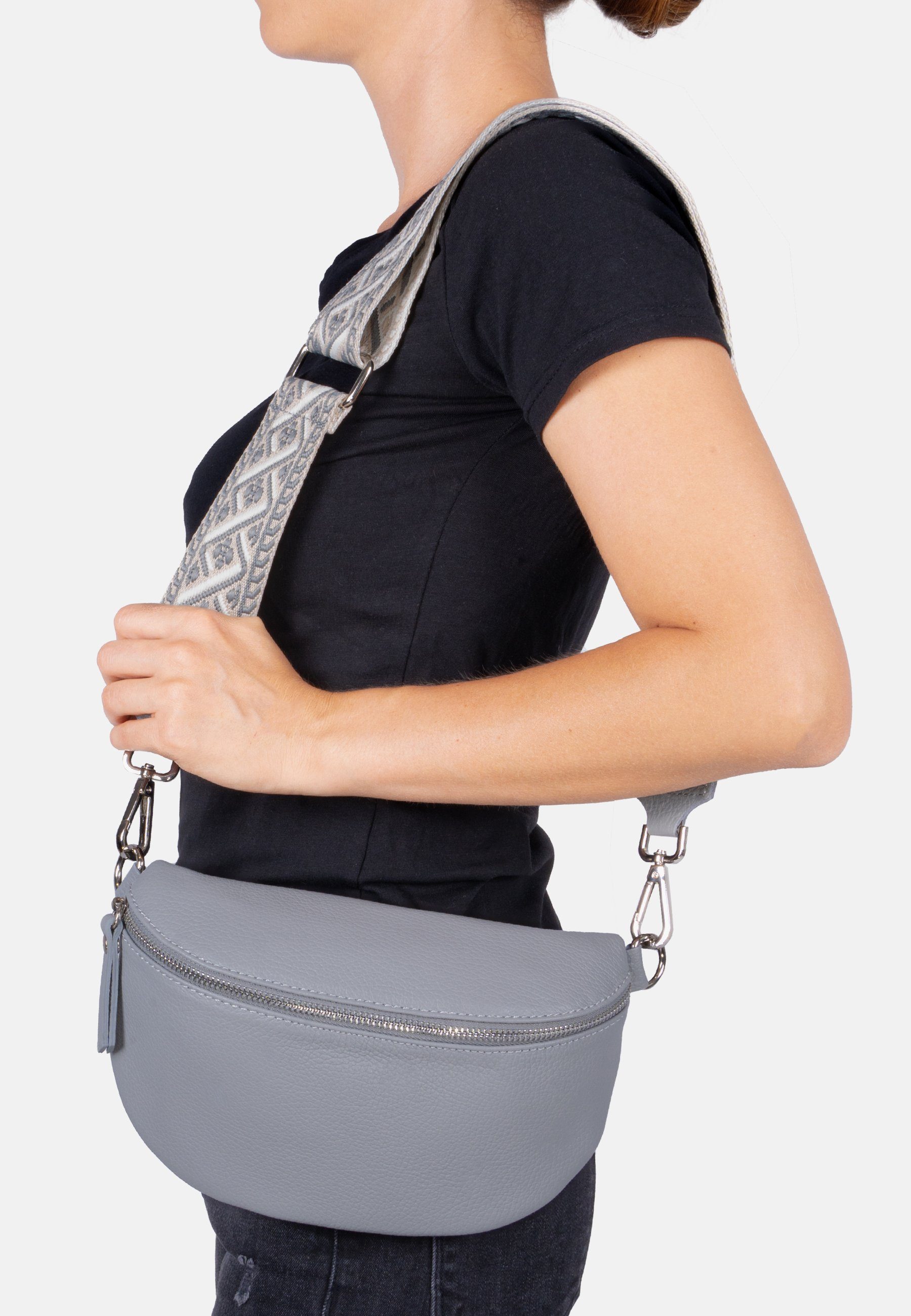 Seasons of April Umhängetasche Crossbody Bag Helen, Schultertasche Umhängetasche in Gr. M aus 100% Leder mit breitem Gurt