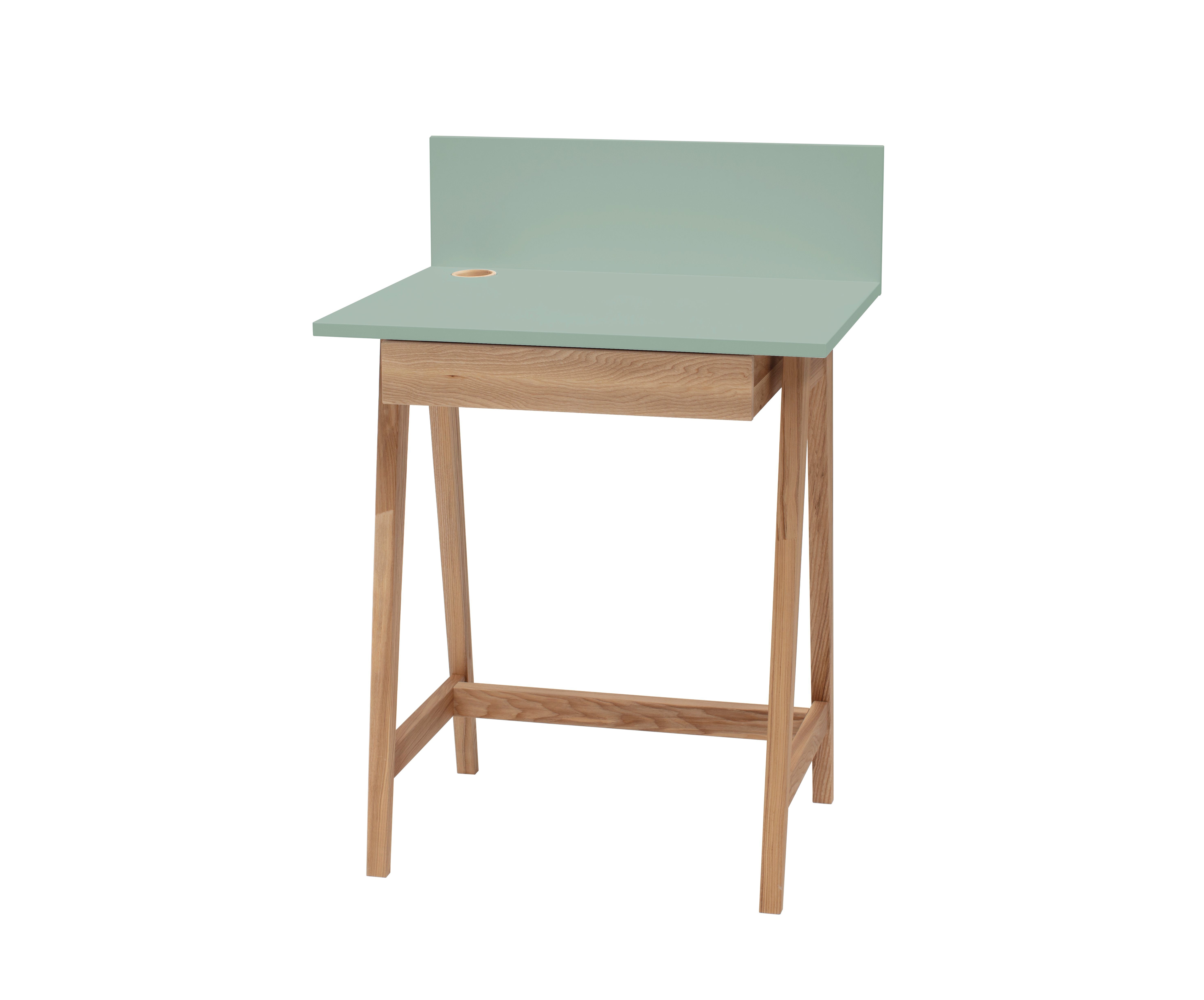 Siblo Schreibtisch Kinderschreibtisch Luke mit Schublade - Bunter Schreibtisch - minimalistisches Design - Kinderzimmer - MDF-Platte - Eschenholz (Kinderschreibtisch Luke mit Schublade) Salbei