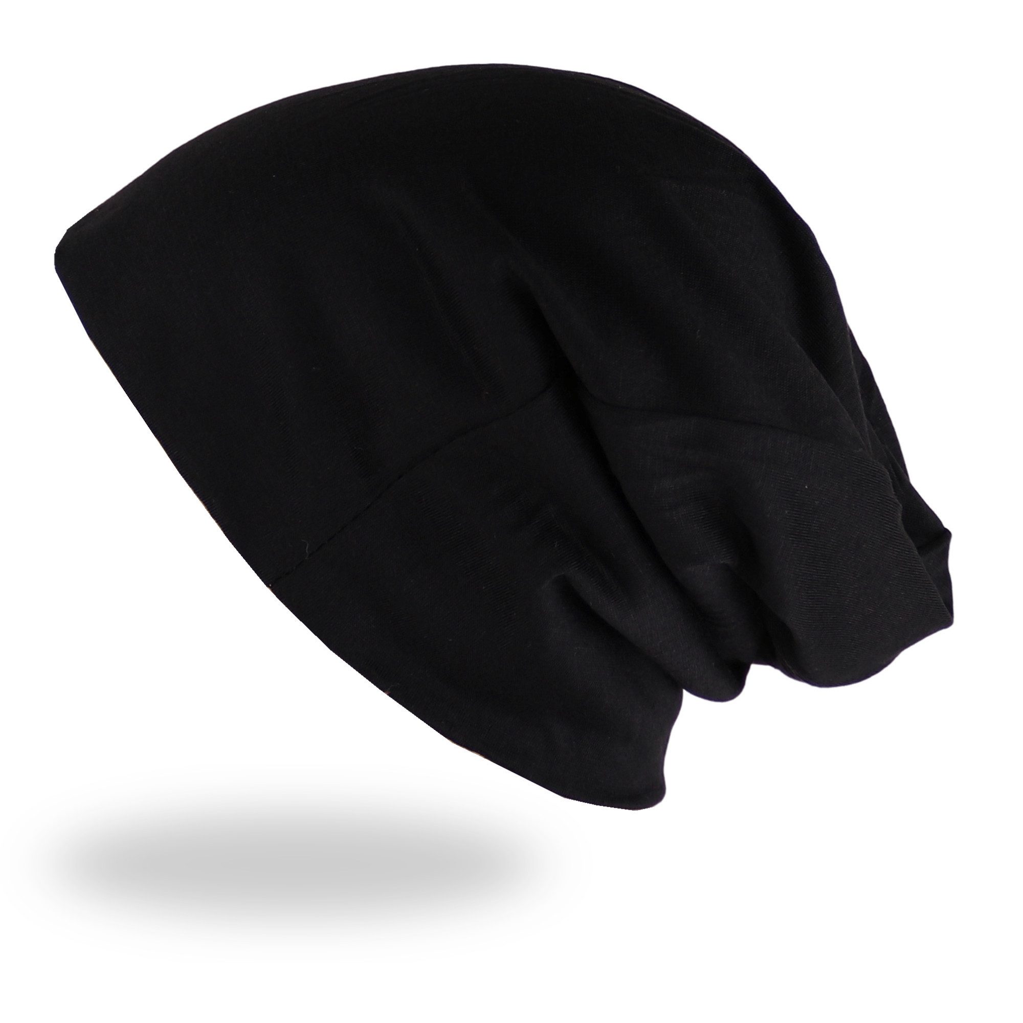 MIRROSI Beanie Unisex Beanie Slouch Mütze Uni, mit Glitzer, Wasched Look (Für Damen und Herren) Onesize, leicht und bequem