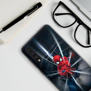 DeinDesign Handyhülle Marvel Kinofilm Spider-Man Webs In Action, Samsung Galaxy A30s Silikon Hülle Bumper Case Handy Schutzhülle
