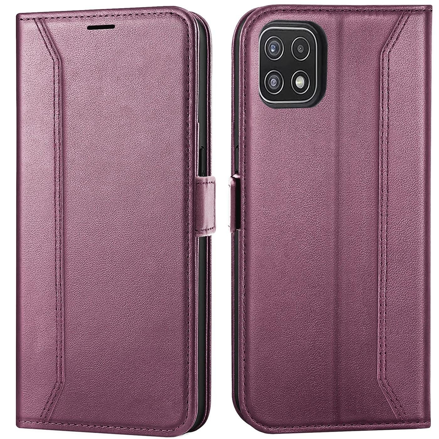 CoolGadget Handyhülle Book Case Elegance Tasche für Samsung Galaxy A22 5G 6,6 Zoll, Hülle Magnet Klapphülle Flip Case für Samsung A22 5G Schutzhülle