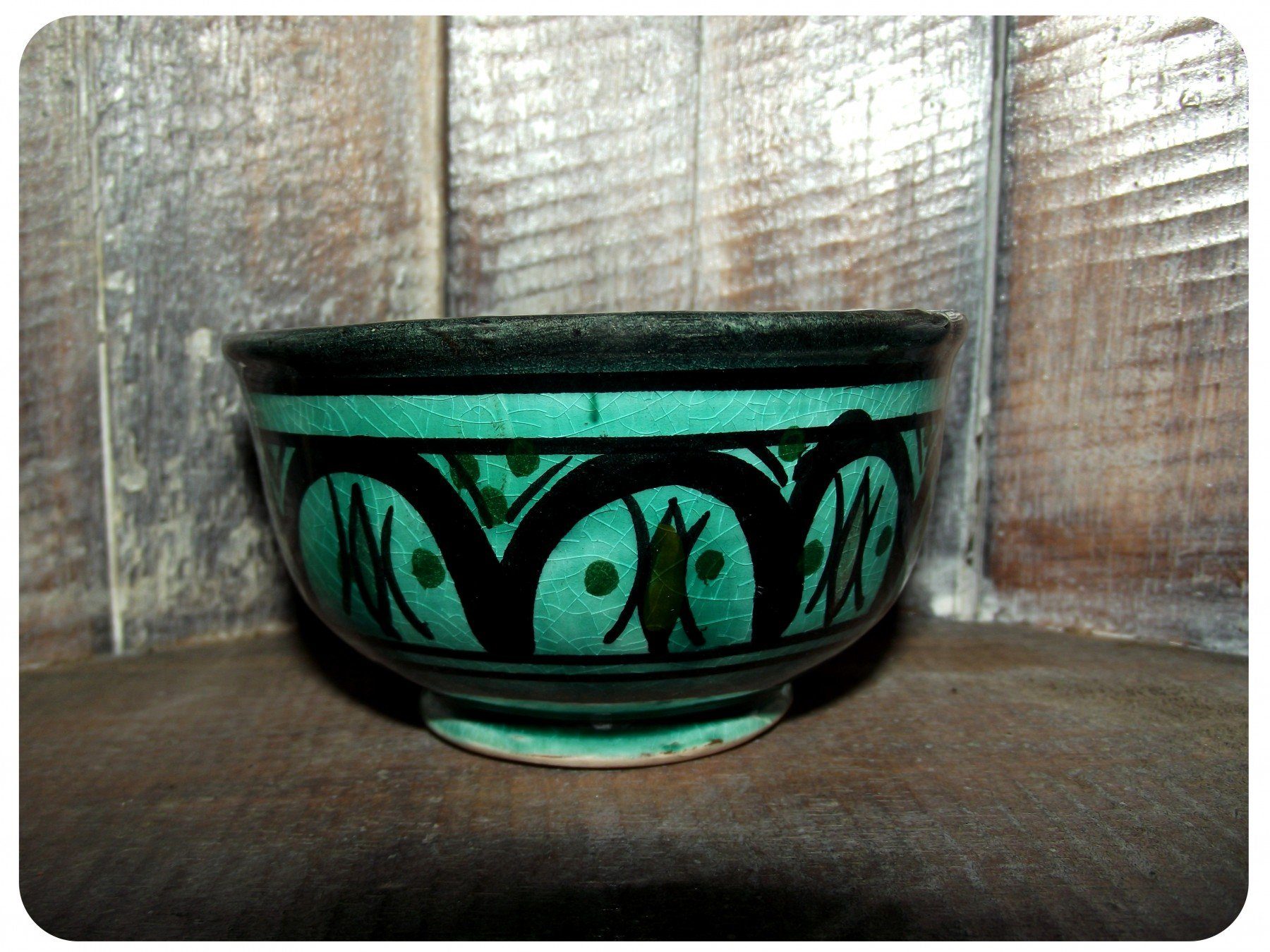 SIMANDRA Schüssel Orientalische marokkanische Keramikschüssel, Keramik, (klein, 1-tlg), handarbeit Grün