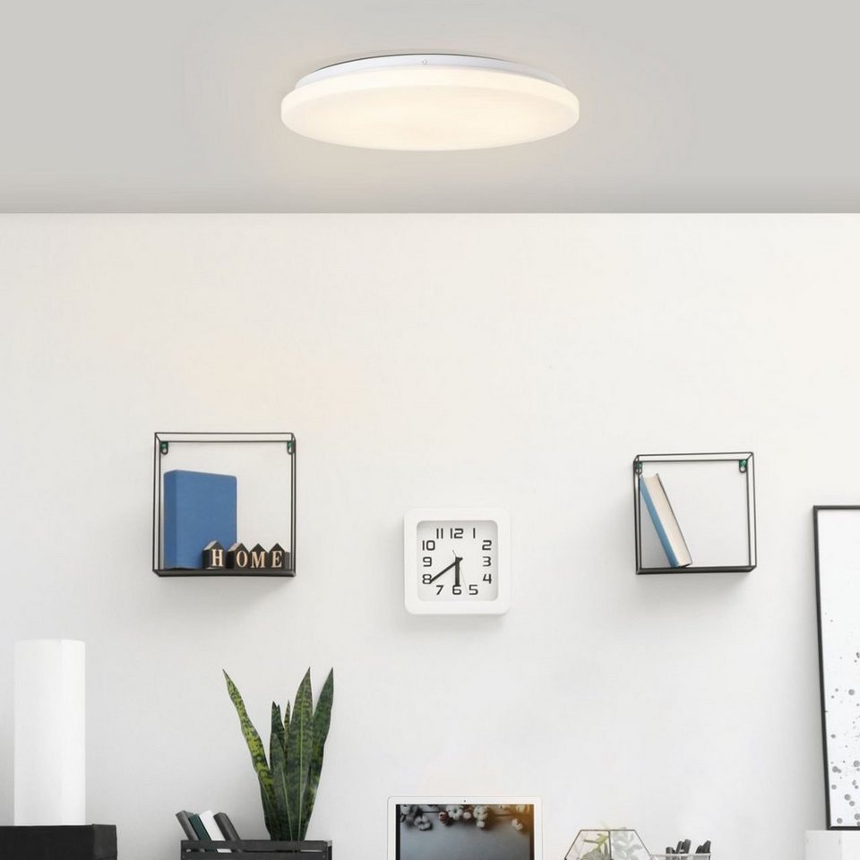 Brilliant Deckenleuchte Alon, Alon LED Deckenleuchte 38cm weiß, Metall/Kunststoff,  1x LED integriert, Integrierte LED-Elemente für eine gleichmäßige  Lichtausgabe