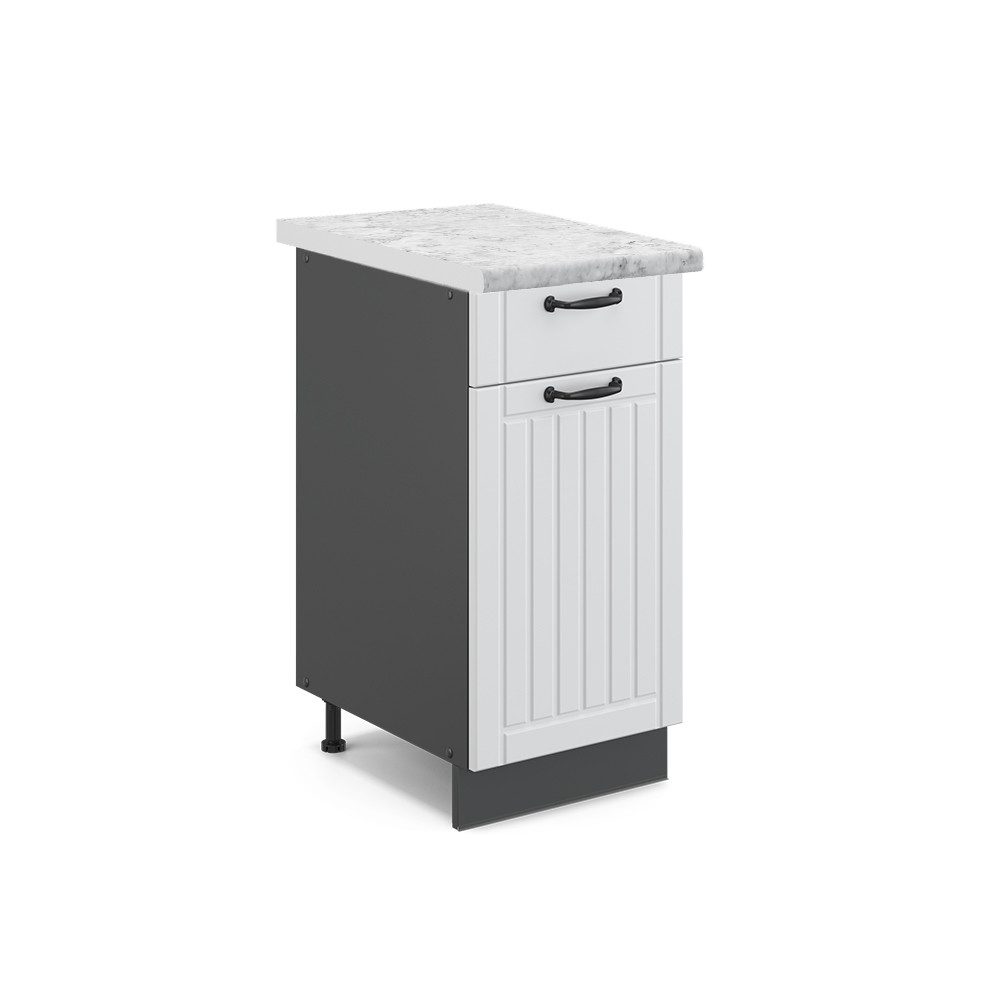Vicco Unterschrank Fame-Line, Weiß Landhaus/Anthrazit, 40 günstig online kaufen