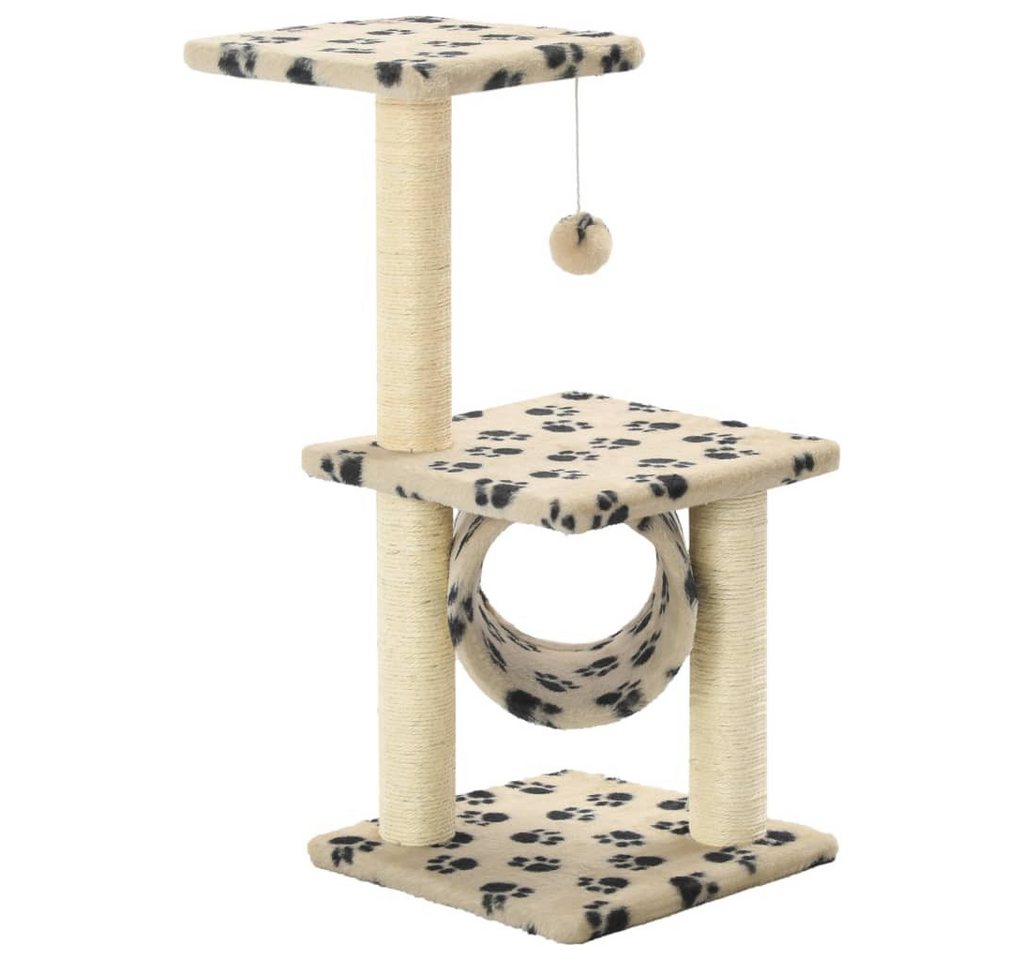 Thumbnail - vidaXL Kratzbaum, Katzen-Kratzbaum Sisal 65 cm Beige Pfoten-Aufdruck