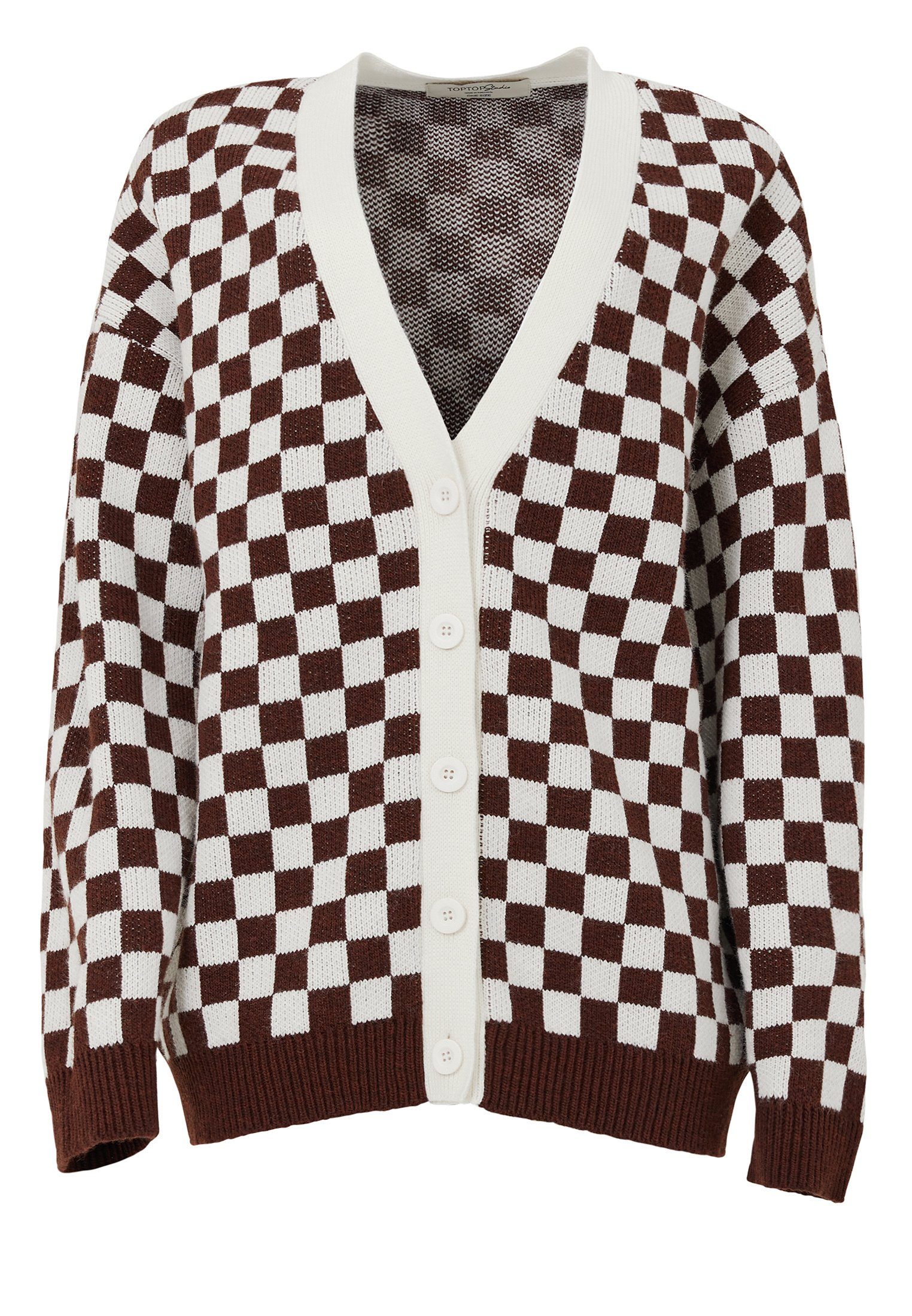 Checkered Cardigan TOPTOP cardigan STUDIO BRAUN knit