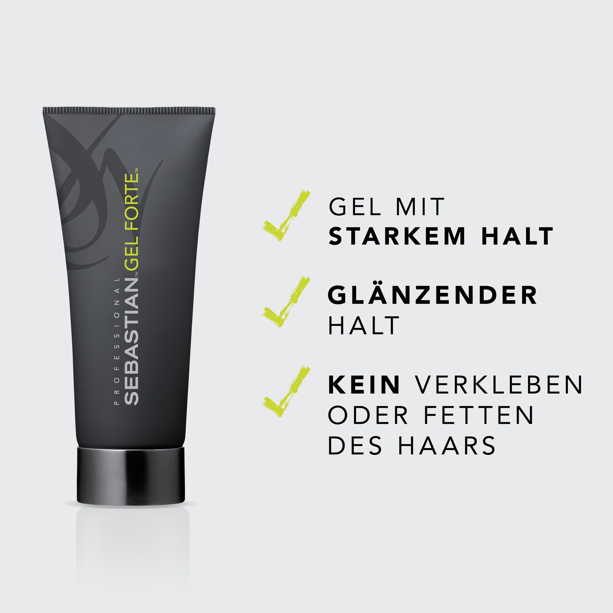 Sebastian Professional Haargel Gel Forte, starker Halt, flexibel, schimmernd, einfach auszuspülen