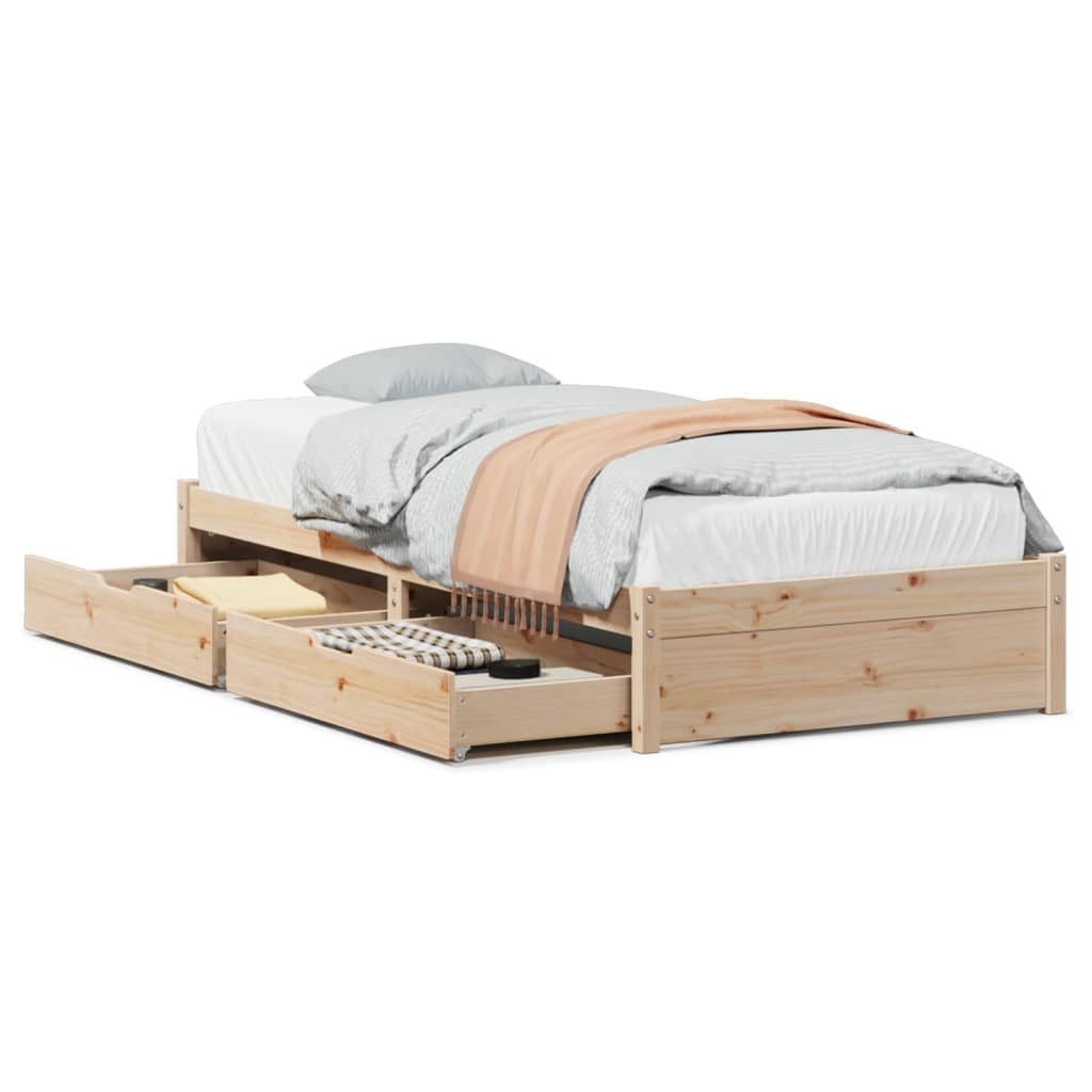vidaXL Bett Massivholzbett ohne Matratze 90x200 Kiefernholz günstig online kaufen