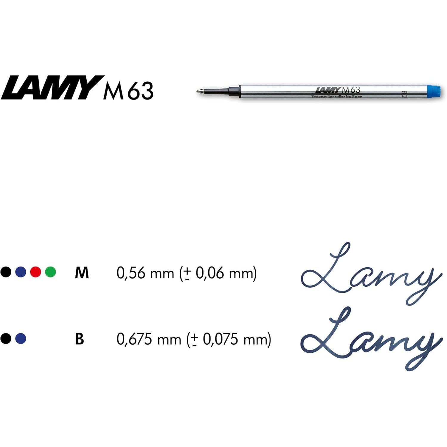 LAMY Kugelschreibermine LAMY M63 Mine 823 Tintenroller-Mine Schreibfarbe Blau