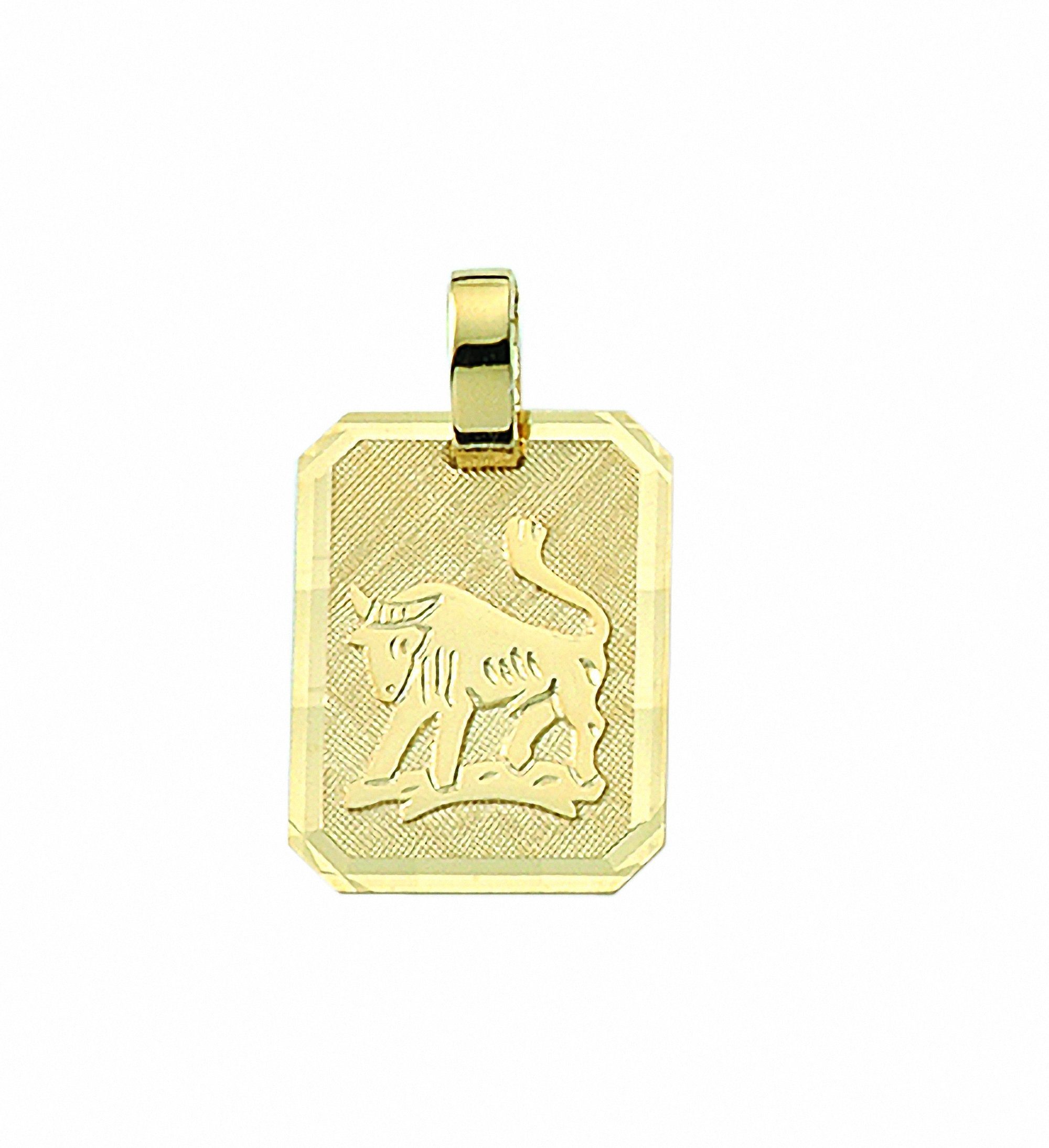 Anhänger Set Halskette, des 15,5 333 mm Sternzeichen Gold mit Kette mit Stier, - Höhe Breite 11,8 Maße - Adelia´s Anhängers Anhänger - Schmuckset mm