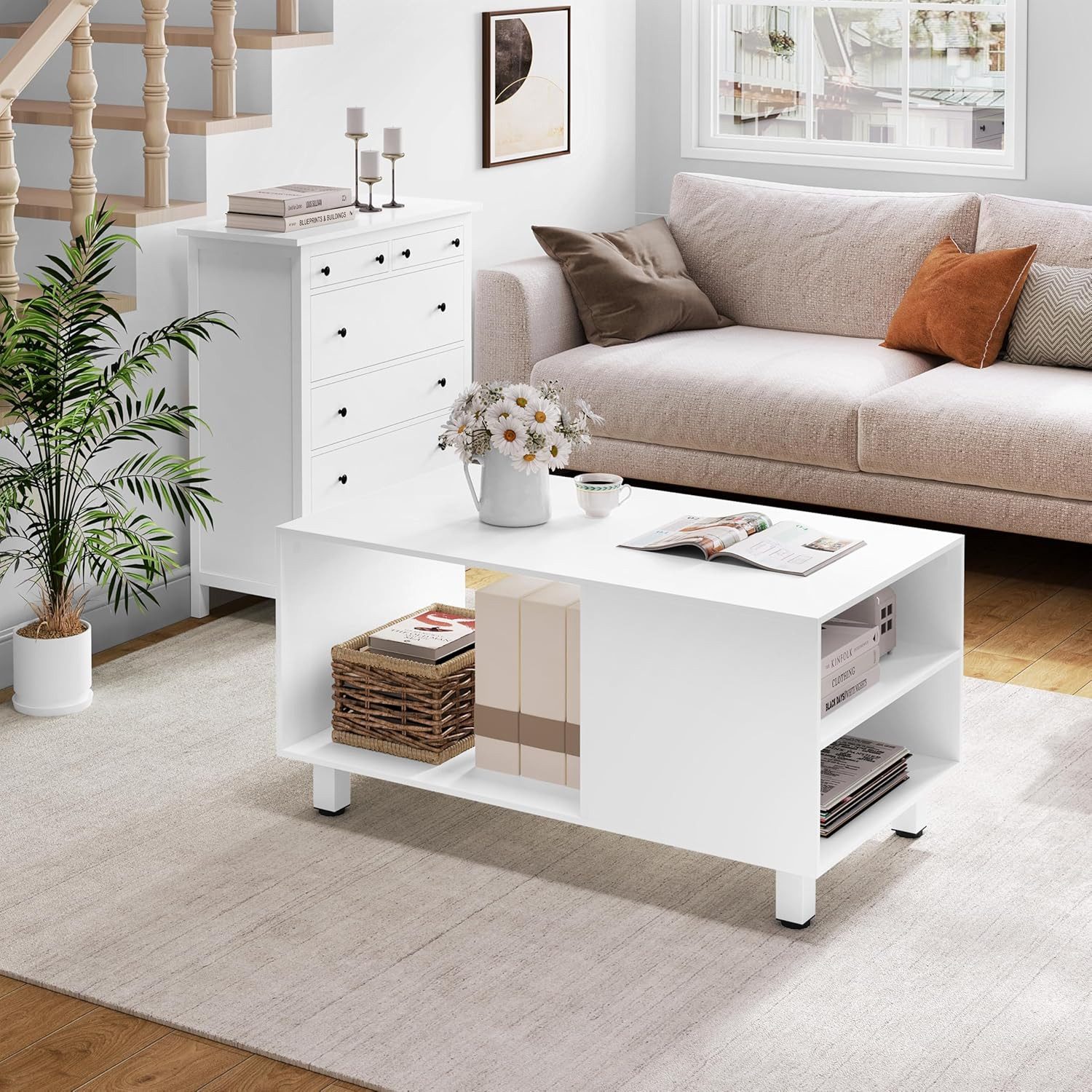 Woltu Couchtisch (1-St), mit Ablagefläche 2 günstig online kaufen