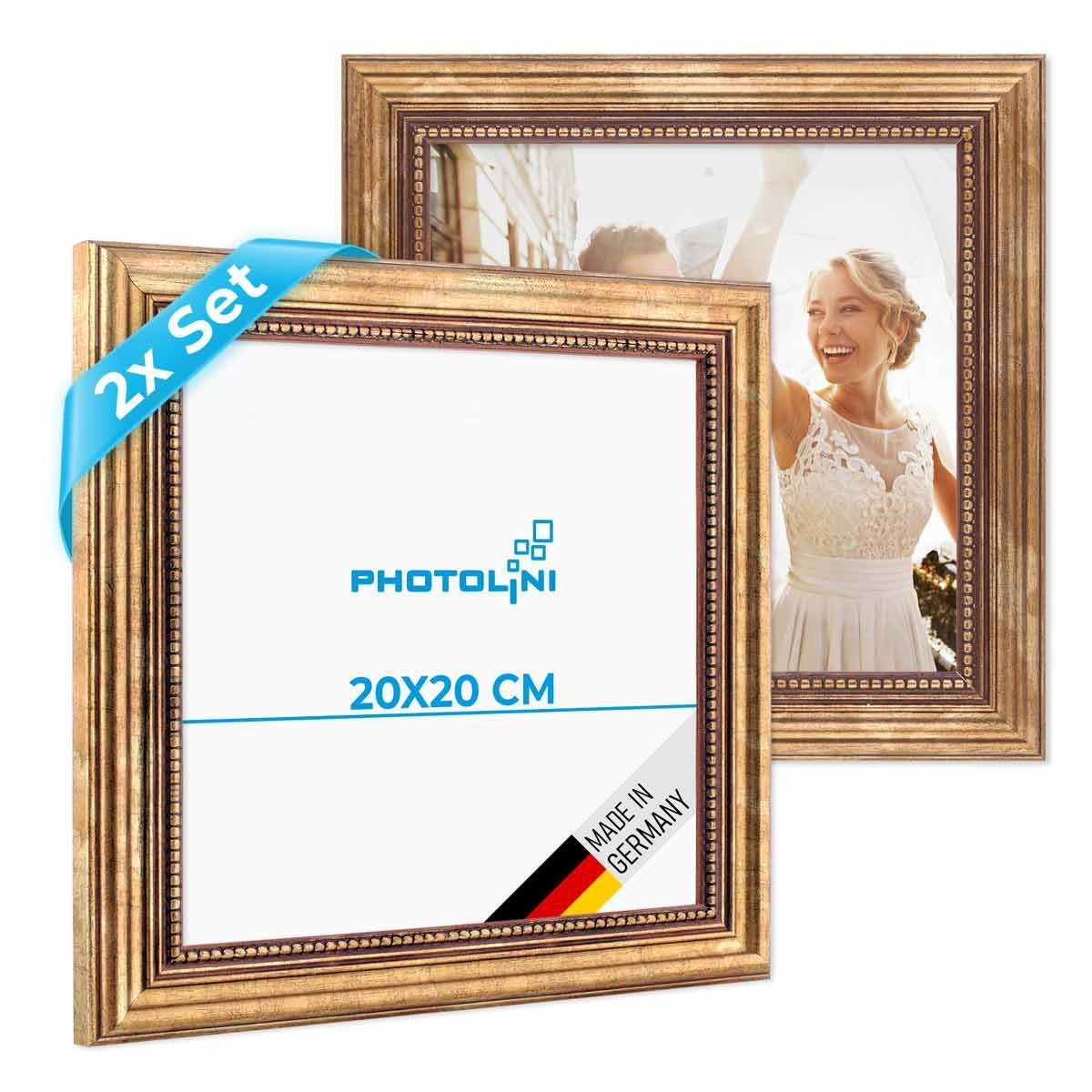 PHOTOLINI Bilderrahmen 2er Set Massivholz-Rahmen im günstig online kaufen