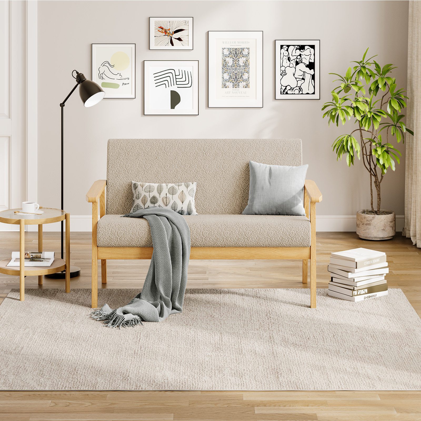 OUNUO Sofa 2 Sitzer Sofa Couch günstig online kaufen