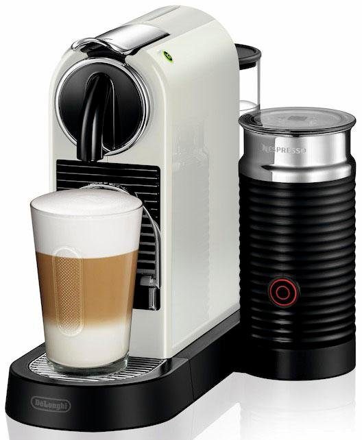 NESPRESSO Kapselmaschine CITIZ EN 267.WAE von DeLonghi, White, inkl. Aeroccino Milchaufschäumer, Willkommenspaket mit…