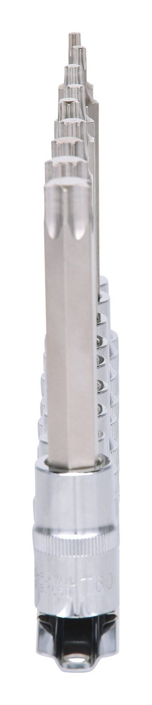 Thumbnail - KS Tools Bit-Set CHROMEplus, 9-St., 1/2" Stecknuss-Satz Torx, lang, 9-teilig T20-T60