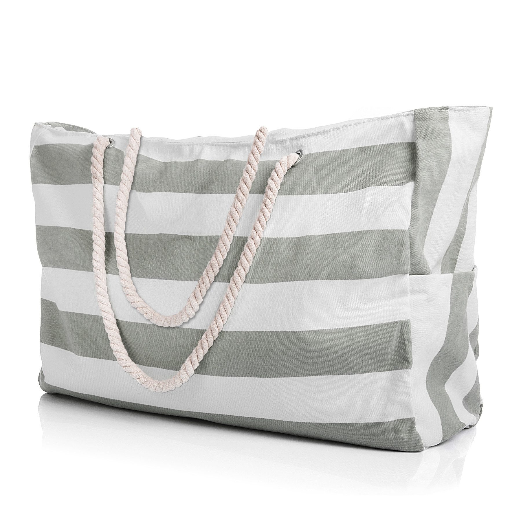 BigDean XL-Strandtasche Badetasche Strandtasche mit Reißverschluss Schwimmbad Tasche (Packung, 1-tlg., 1 stk), Waschbar bei 30°c