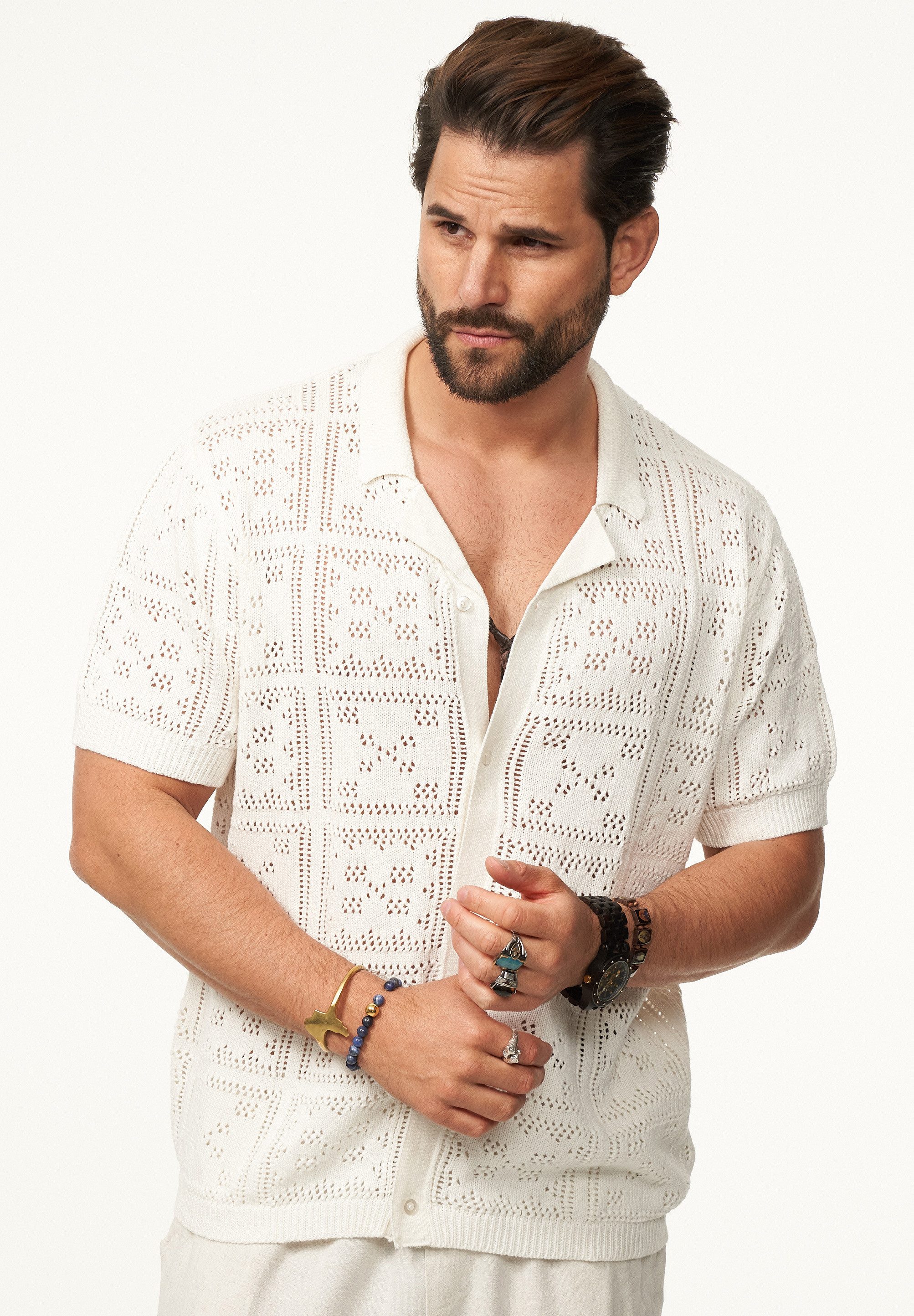 SOULSTAR Poloshirt im Cardigan Vintage Summer-Look günstig online kaufen